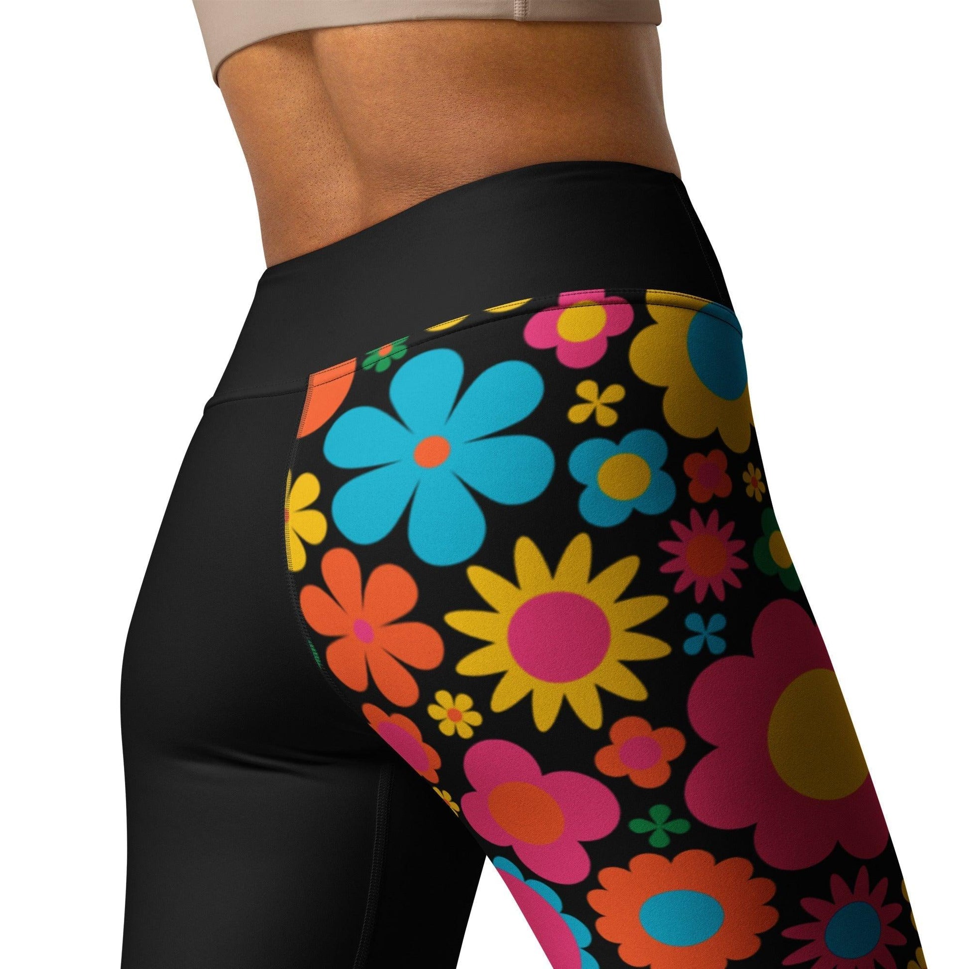 Yoga leggings - BLOOMPOP happy - Colorful bloom print