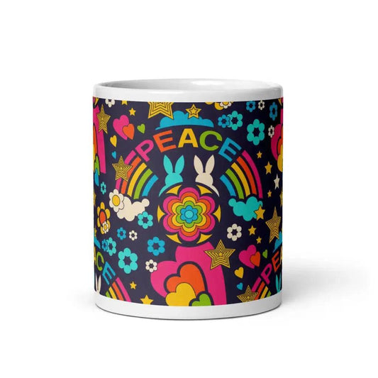 Mug - BUNNY PEACE dark blue