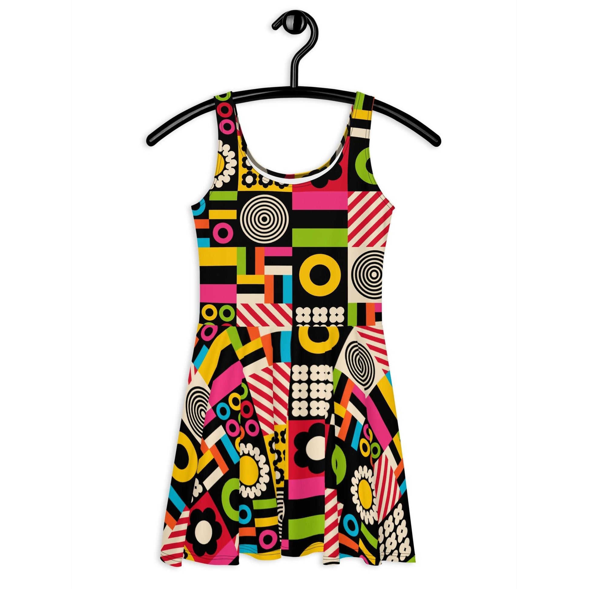 Skater dress - CANDYBOX - Bold candy shapes print 3XL