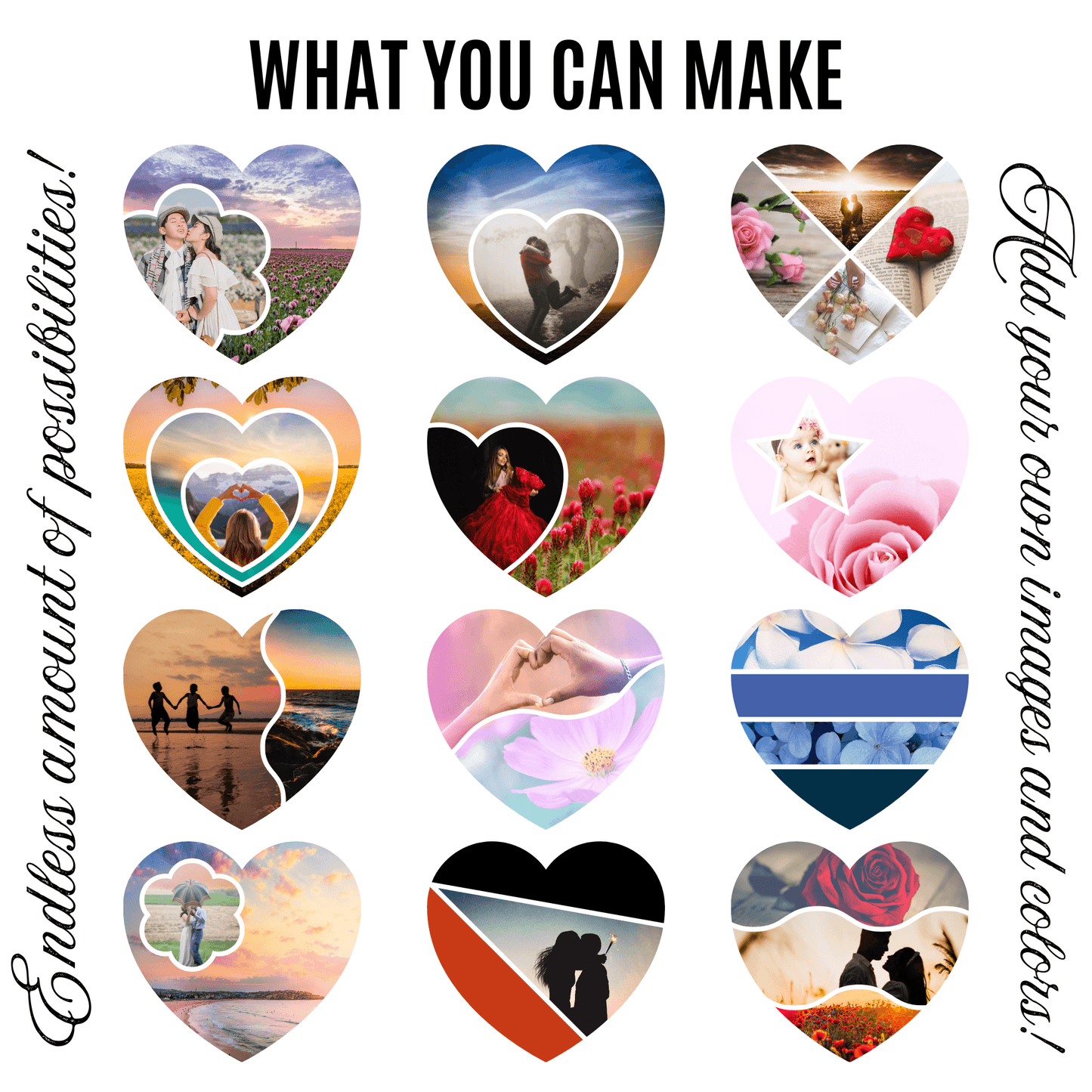 Canva Templates - Frames - Hearts