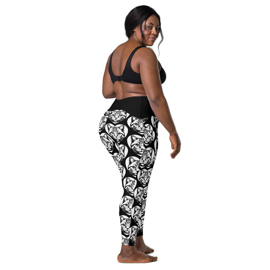 CAT BREED LEGGINGS with pockets - AMERICAN SHORTHAIR - HERTTAHOUND - Brave Retro Florals