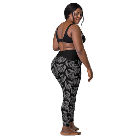 Cat breed leggings with pockets - EGYPTIAN MAU - HERTTAHOUND - grey 6XL