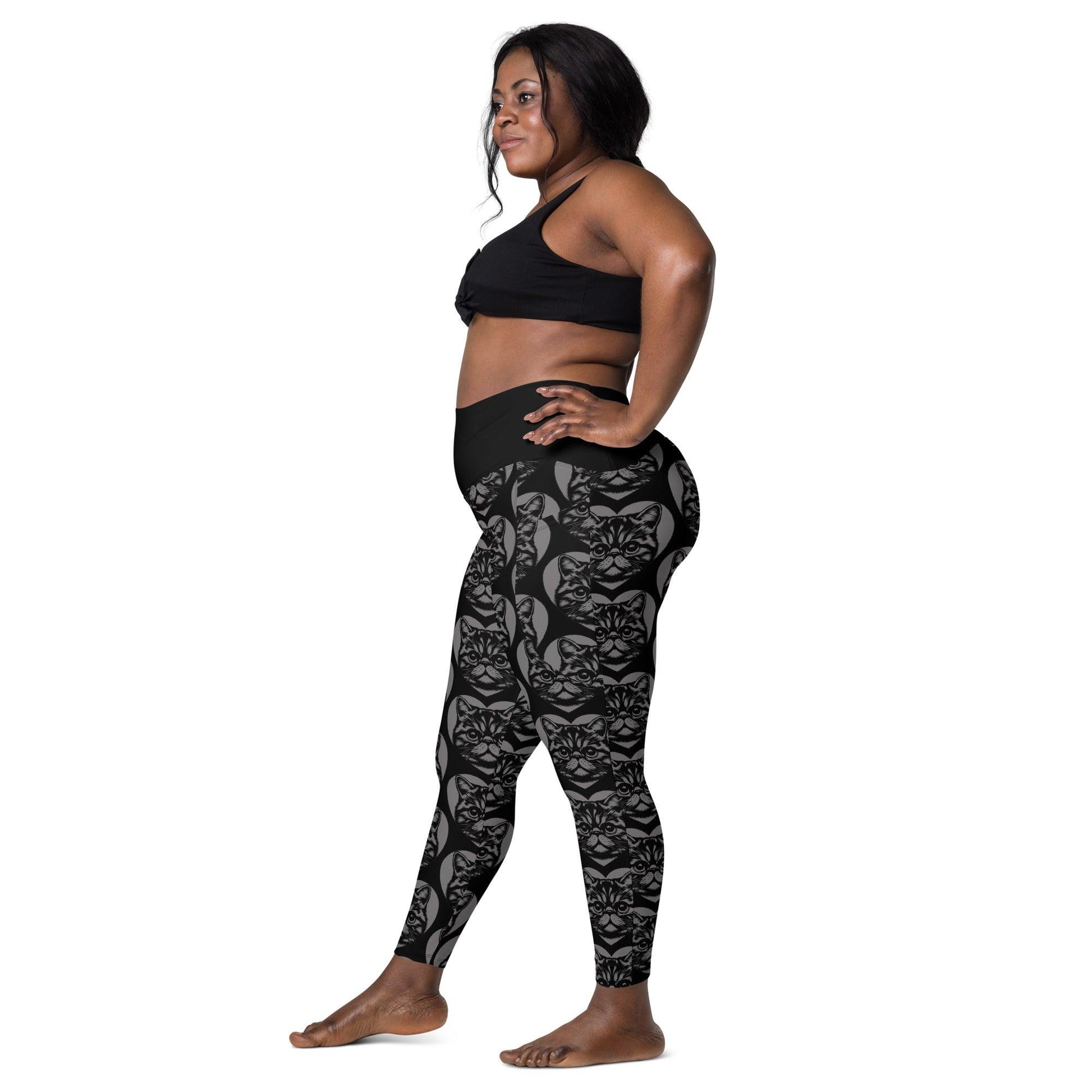 Cat breed leggings with pockets - EXOTIC SHORTHAIR - HERTTAHOUND - grey