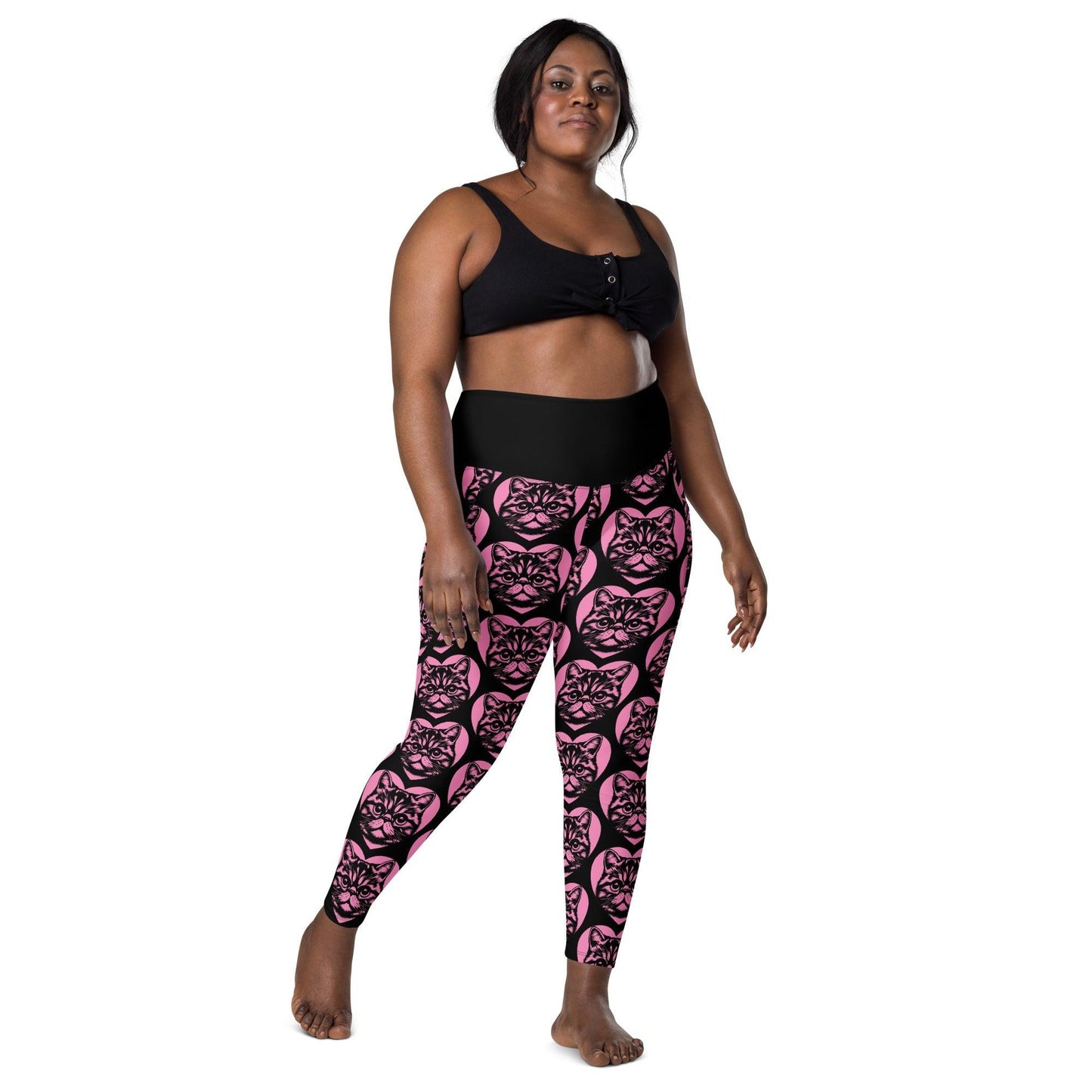 Cat breed leggings with pockets - EXOTIC SHORTHAIR - HERTTAHOUND - pink