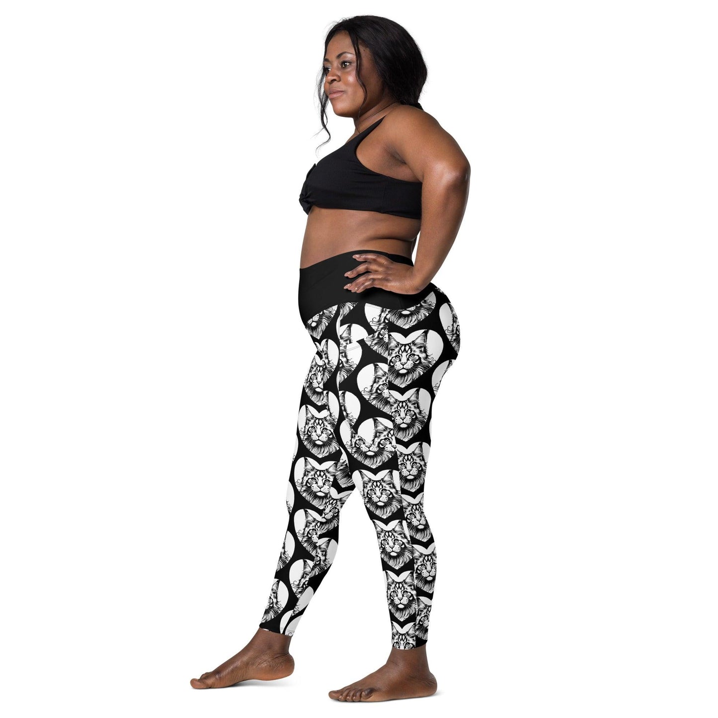 Cat breed leggings with pockets - MAINE COON - HERTTAHOUND