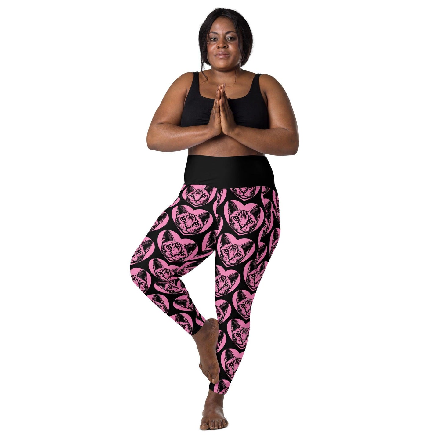 Cat breed leggings with pockets - OCICAT - HERTTAHOUND - pink