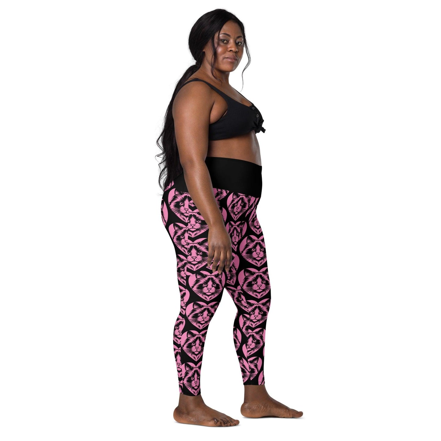 Cat breed leggings with pockets - RAGDOLL - HERTTAHOUND - pink