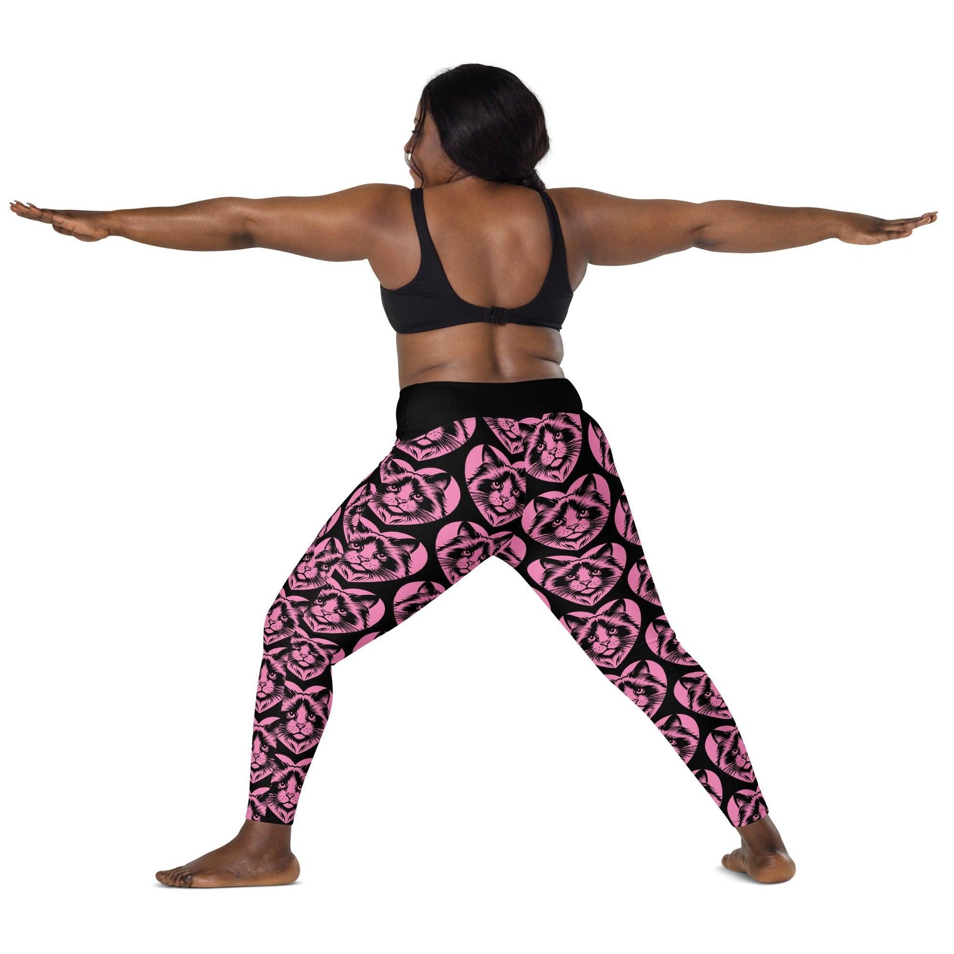 Cat breed leggings with pockets - RAGDOLL - HERTTAHOUND - pink