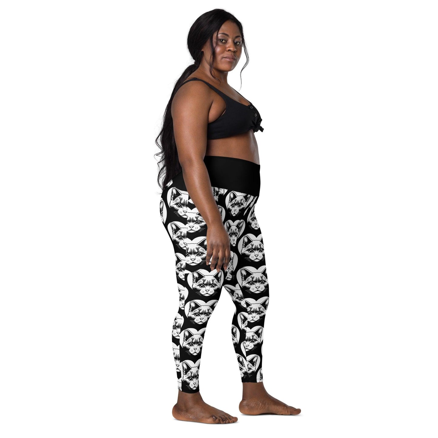 Cat breed leggings with pockets - RUSSIAN BLUE - HERTTAHOUND