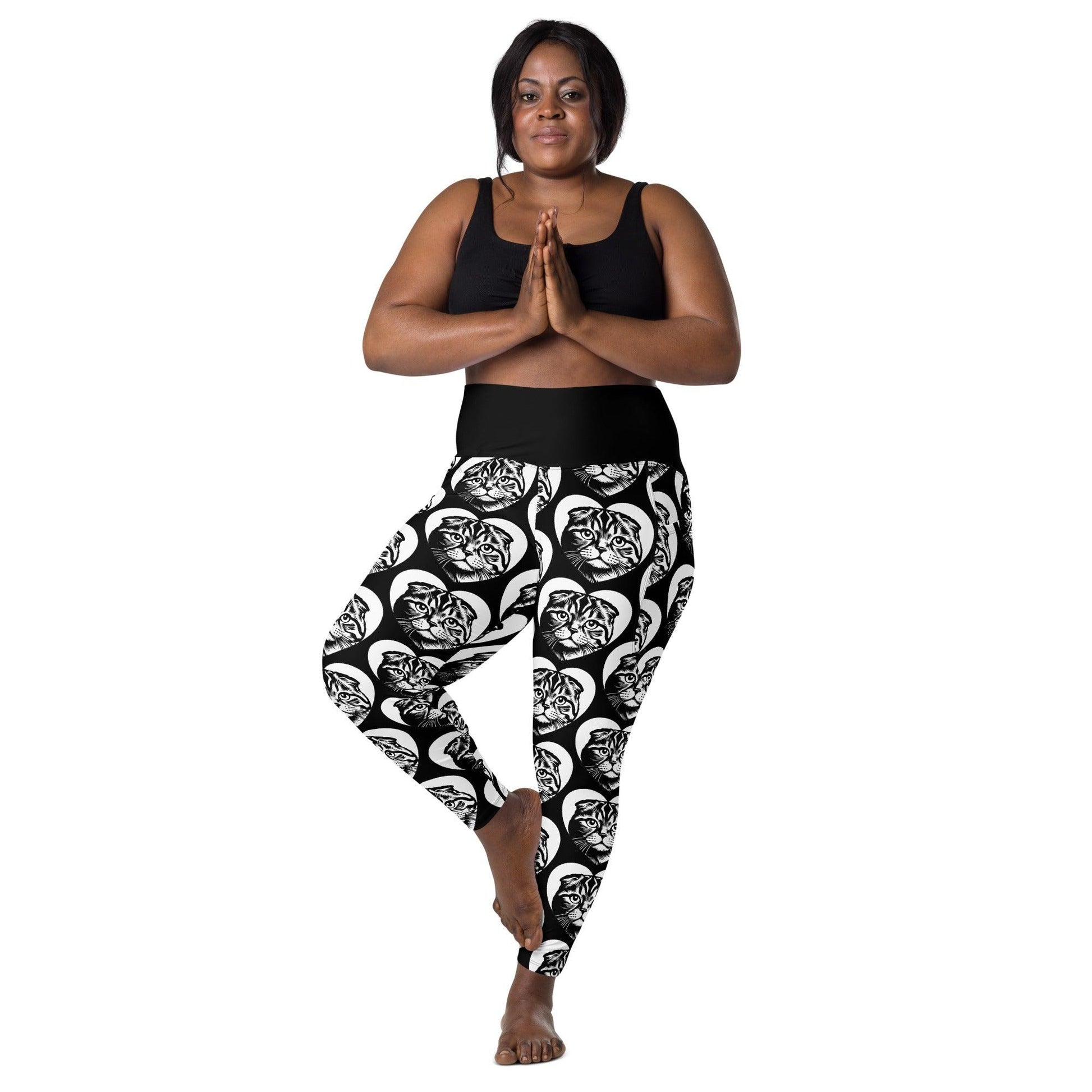 Cat breed leggings with pockets - SCOTTISH FOLD - HERTTAHOUND
