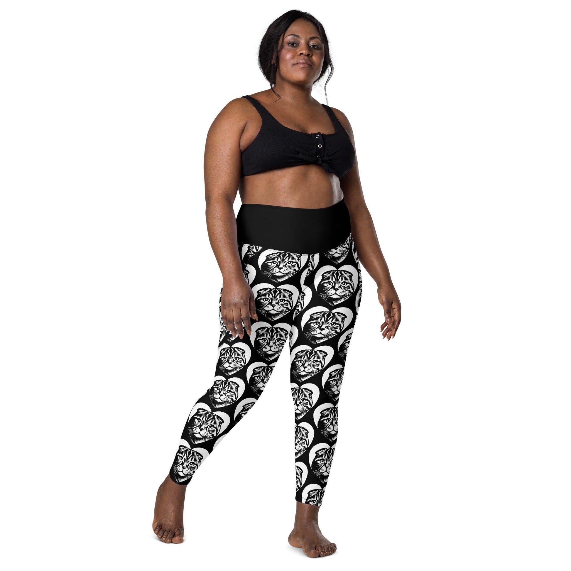 Cat breed leggings with pockets - SCOTTISH FOLD - HERTTAHOUND