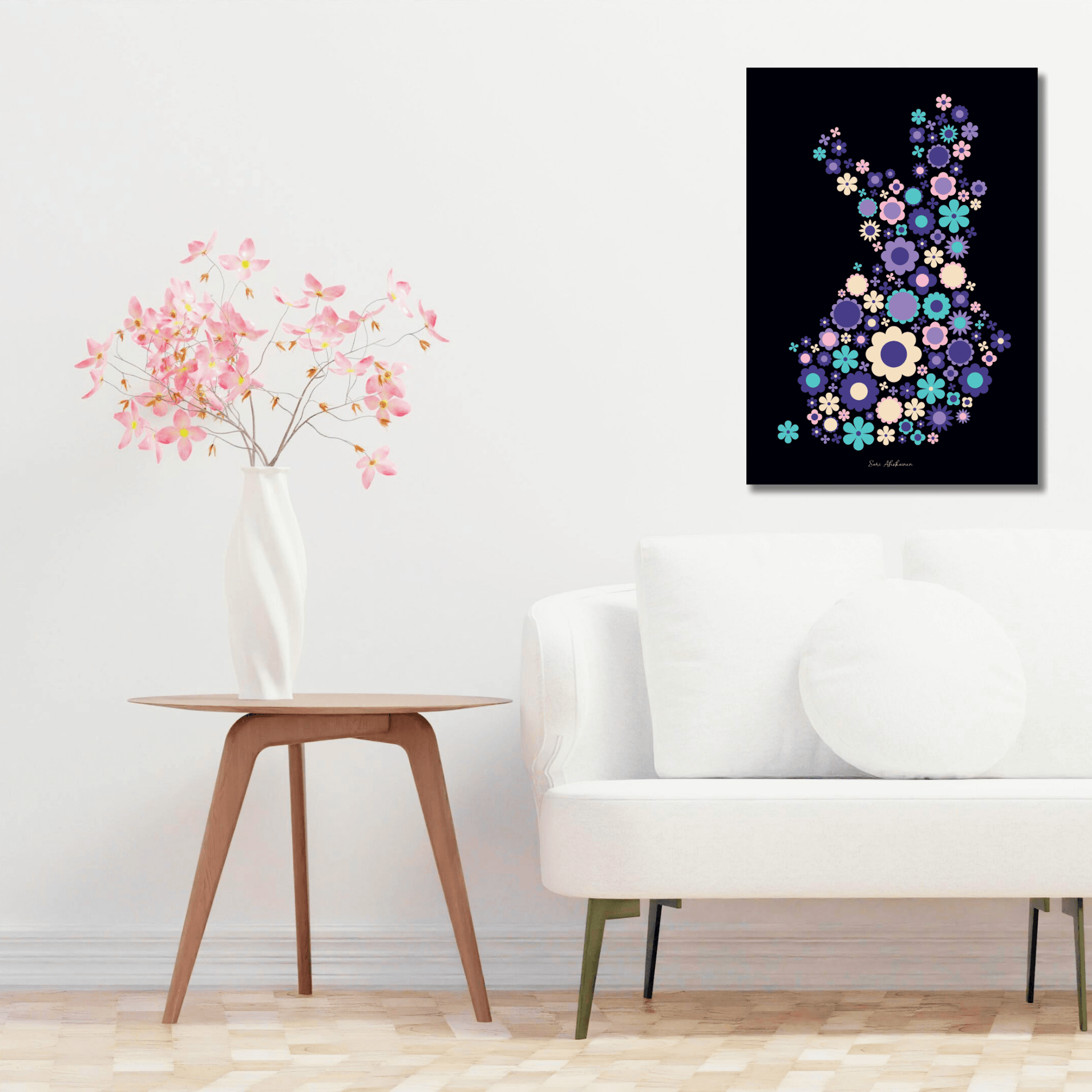 DIGITAL WALL ART - BLOOMPOP purple - Colorful bloom print