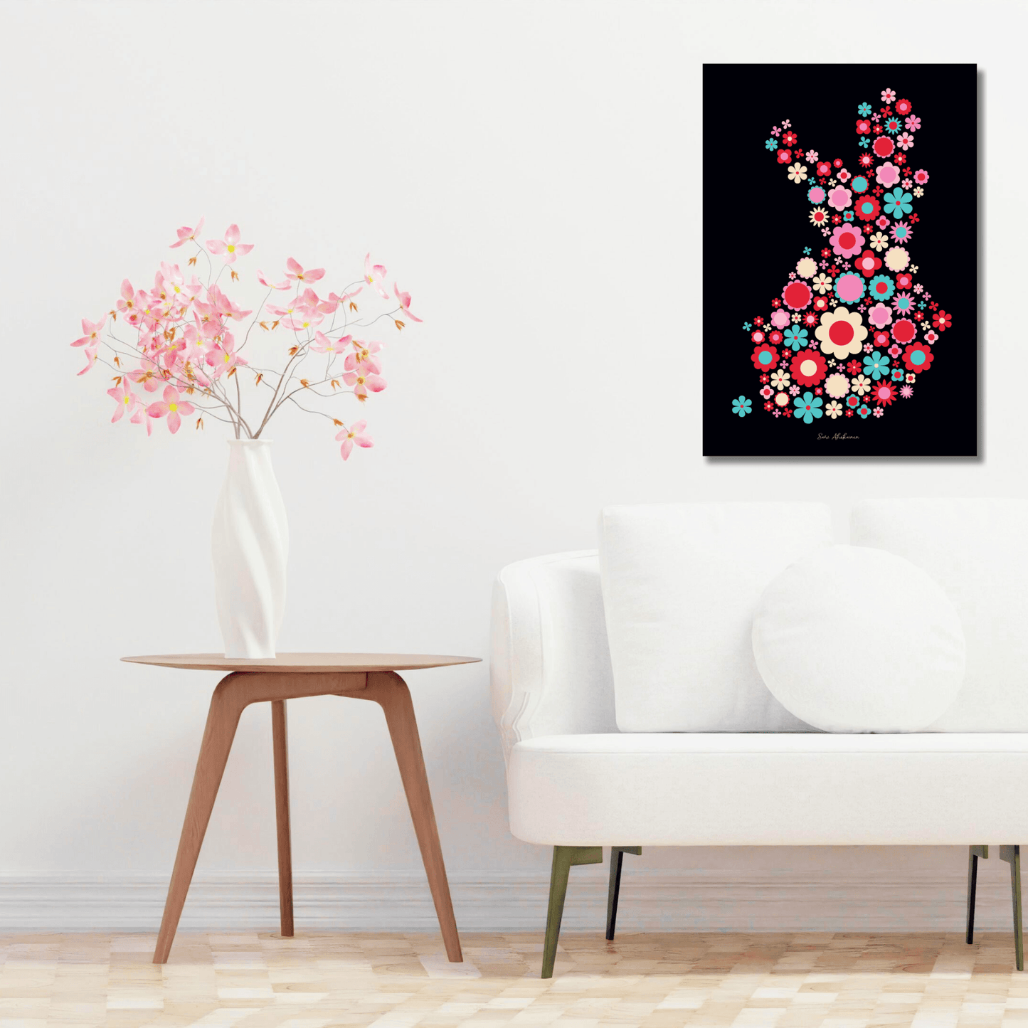 DIGITAL WALL ART - BLOOMPOP red - Colorful bloom print