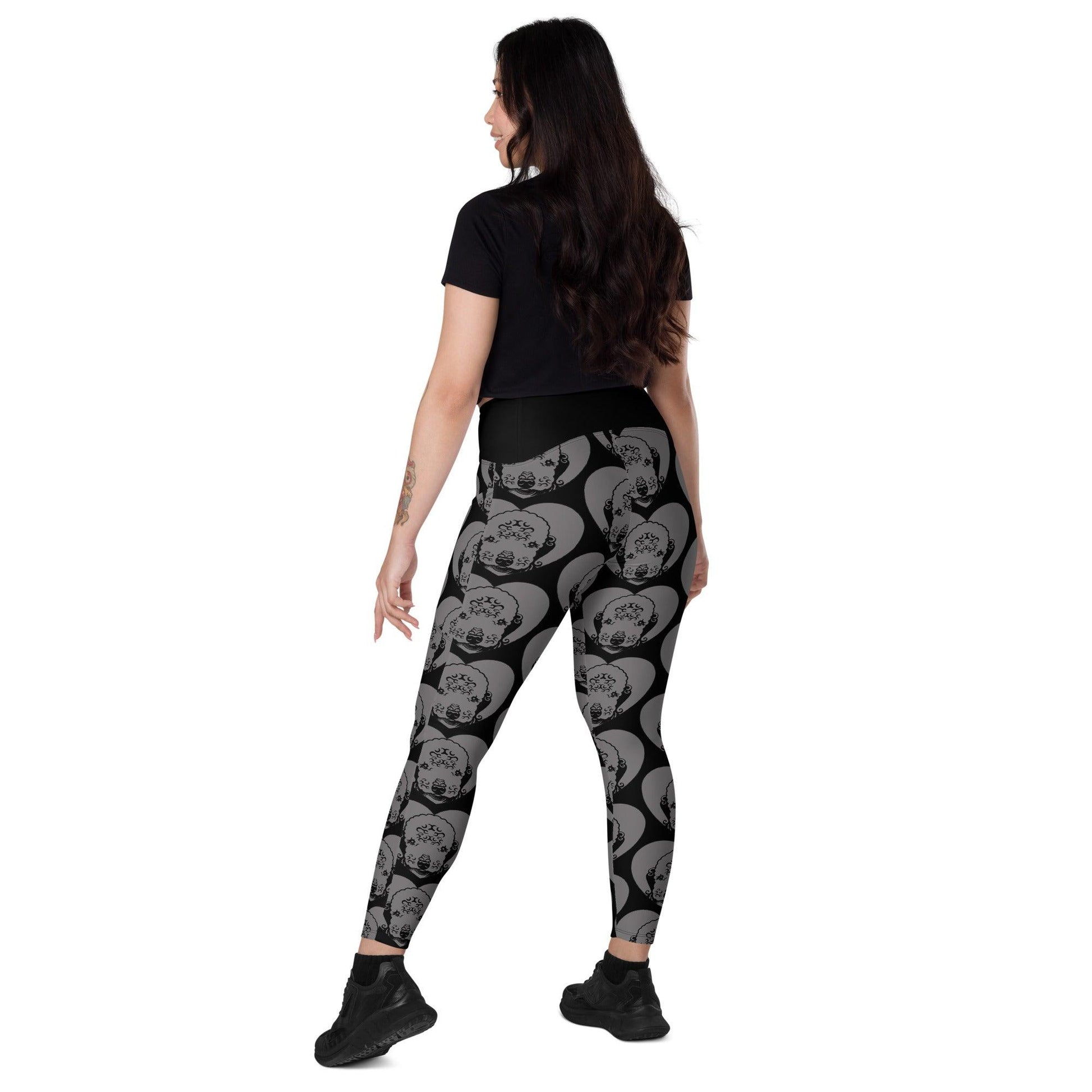 Dog breed leggings with pockets - BEDLINGTON TERRIER 2 - HERTTAHOUND - grey
