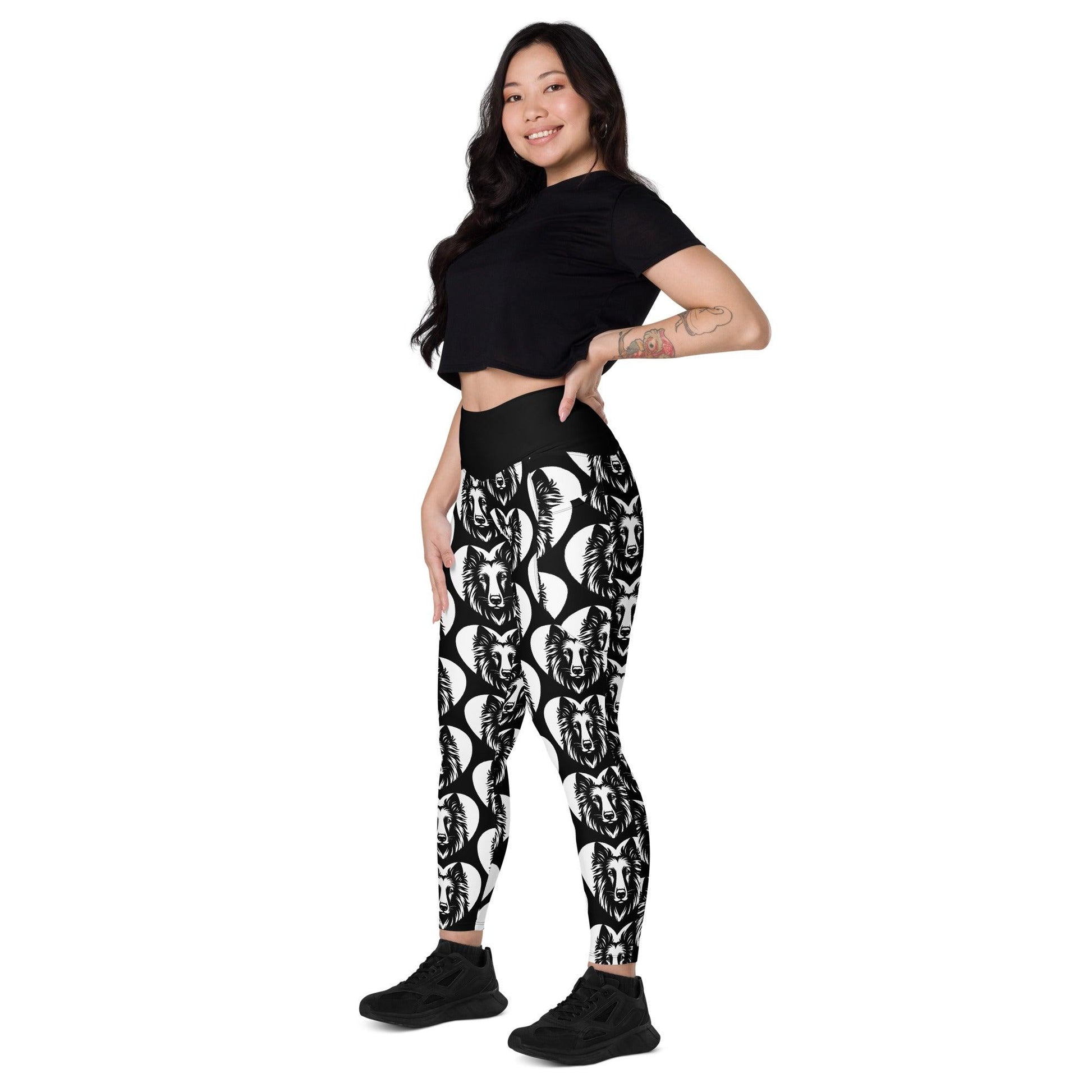 Dog breed leggings with pockets - BELGIAN TERVUREN - HERTTAHOUND