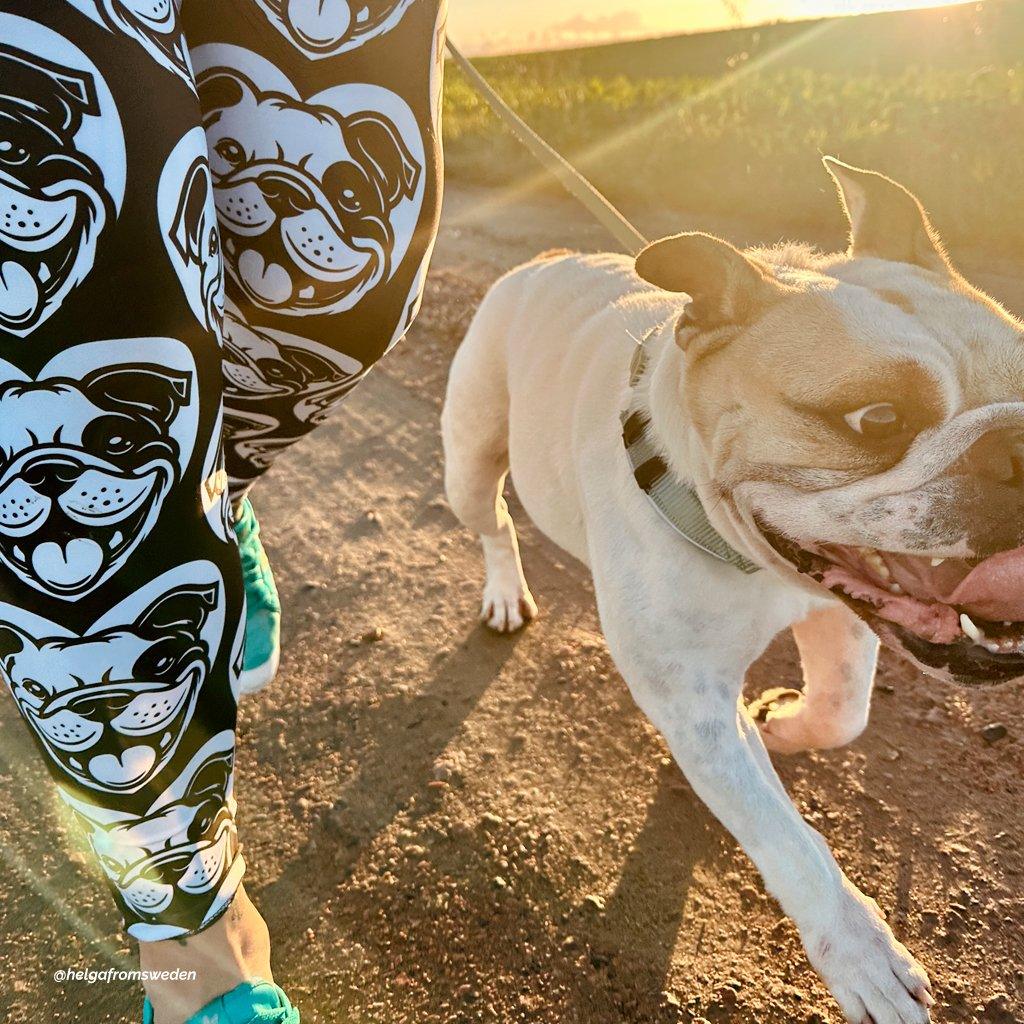 Dog breed leggings with pockets - BULLDOG ENGLISH BOSTON - HERTTAHOUND