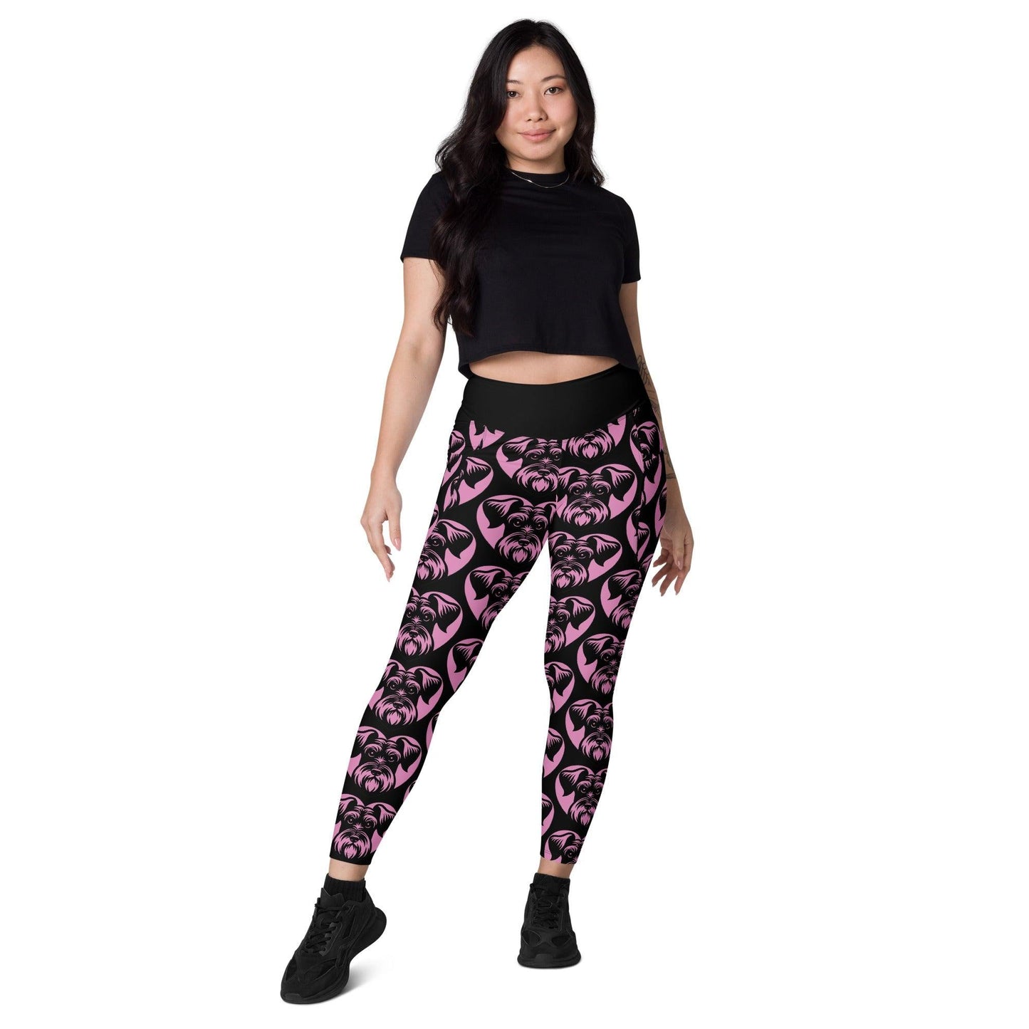 Dog breed leggings with pockets - CESKY TERRIER - HERTTAHOUND - pink