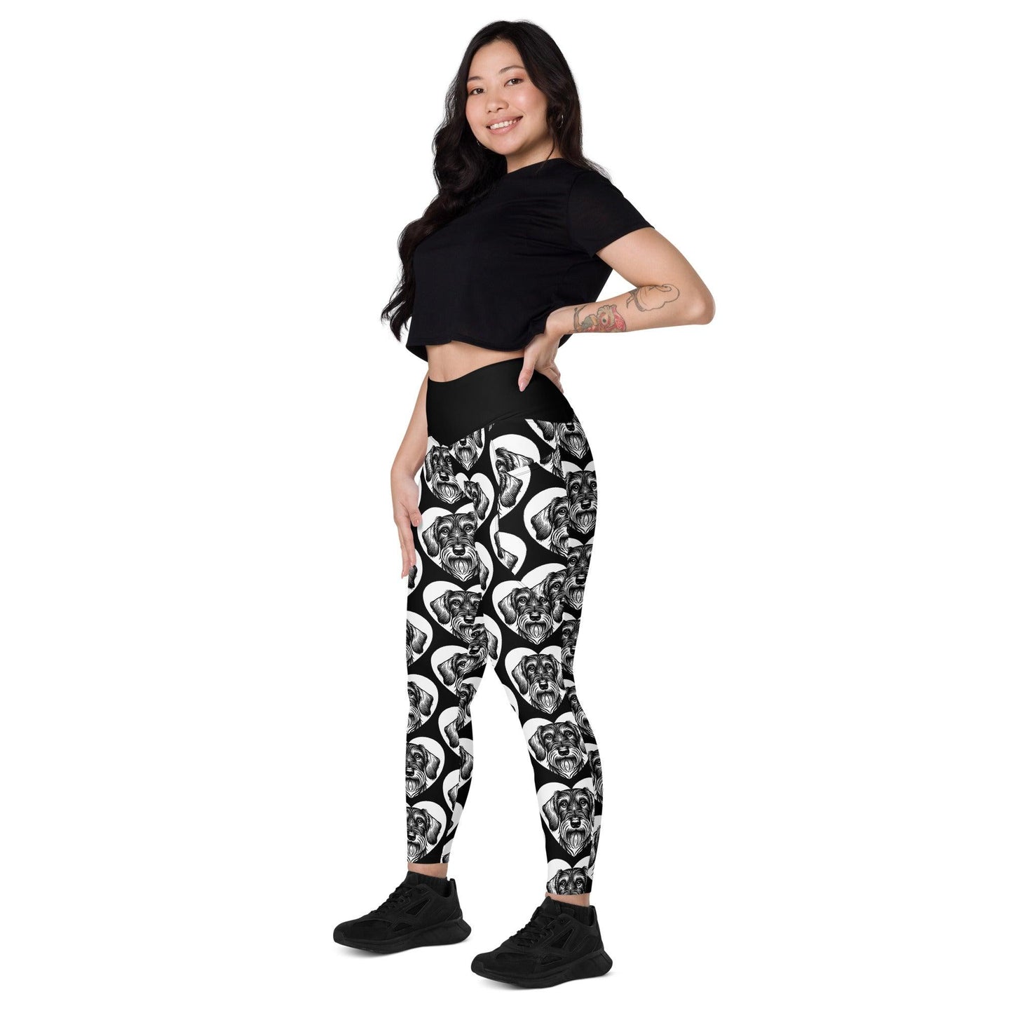 Dog breed leggings with pockets - DACHSHUND WIRE HAIRED - HERTTAHOUND