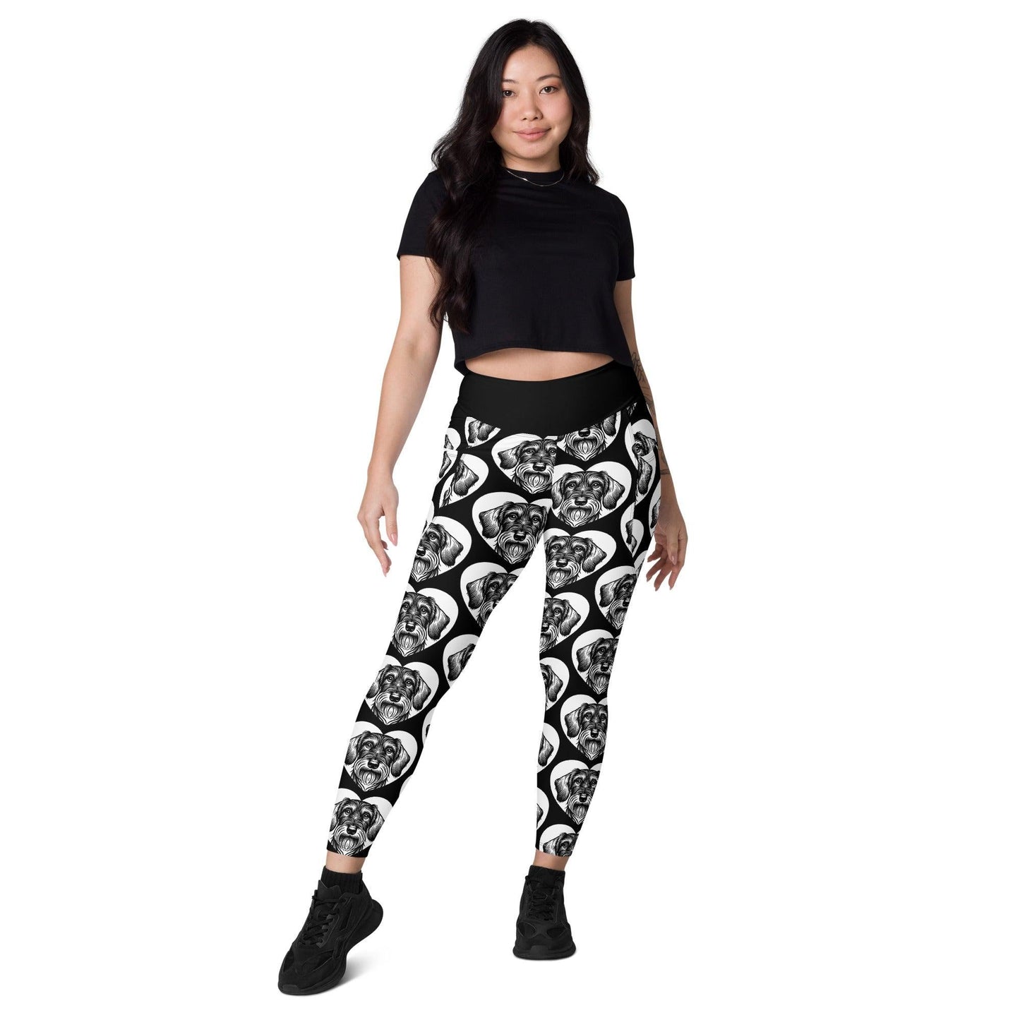 Dog breed leggings with pockets - DACHSHUND WIRE HAIRED - HERTTAHOUND