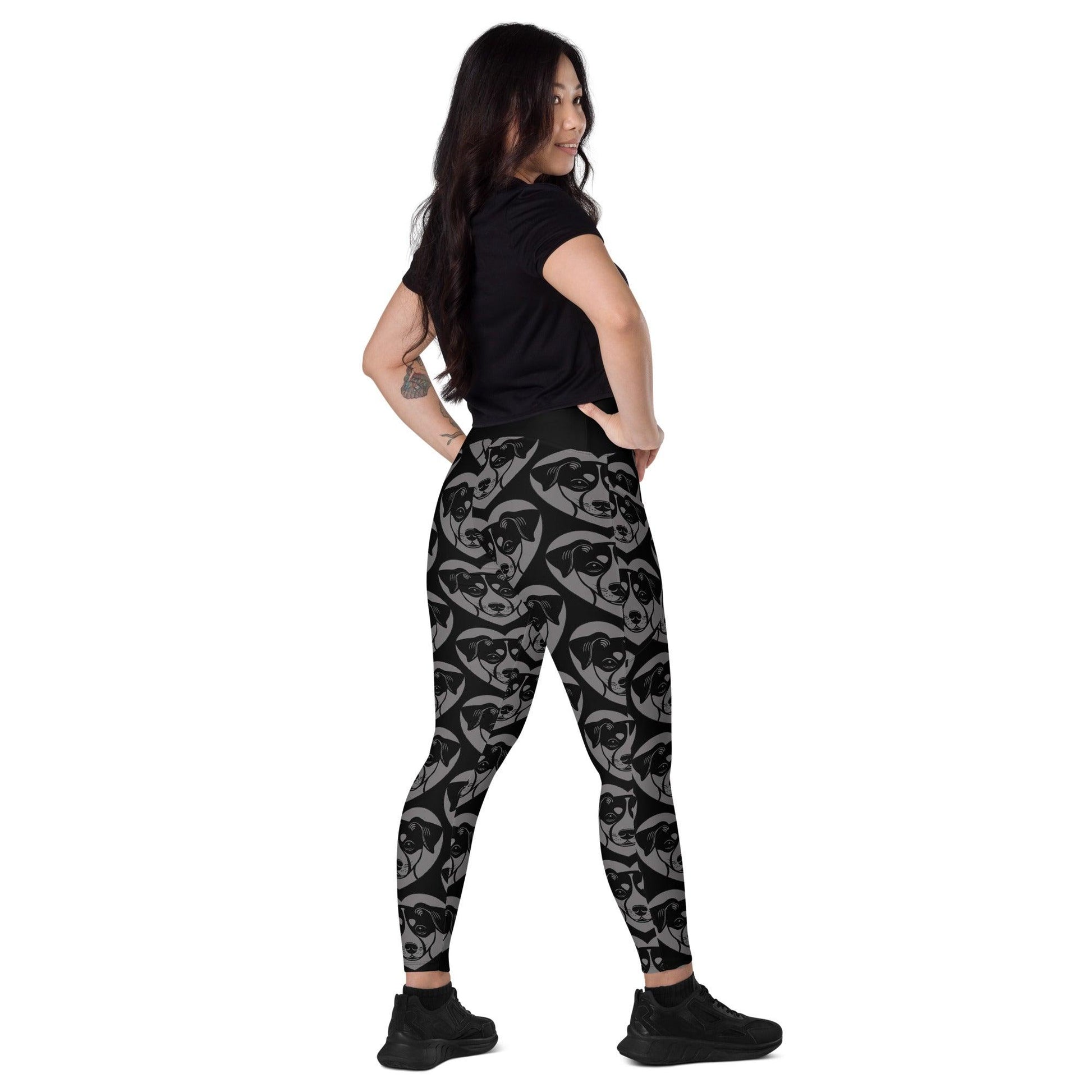 Dog breed leggings with pockets - DANISH-SWEDISH FARMDOG - HERTTAHOUND - grey