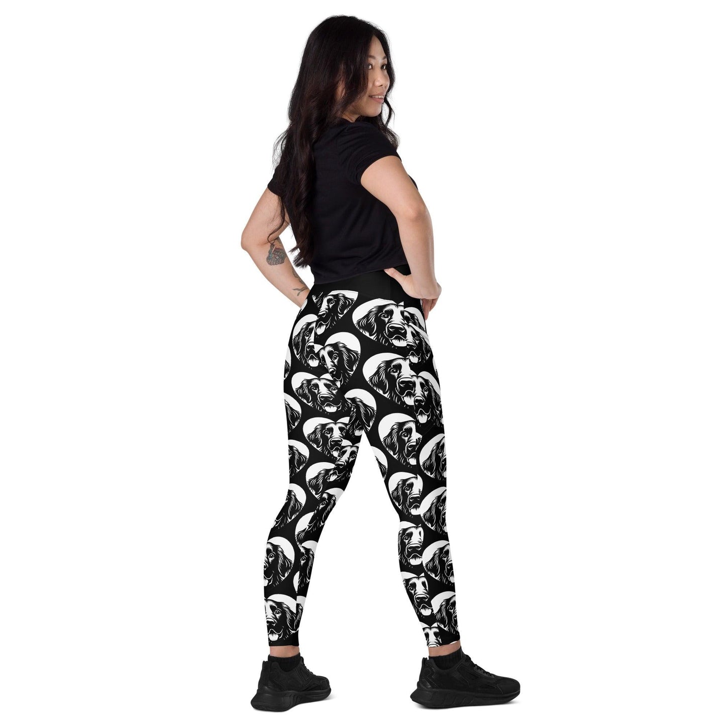 Dog breed leggings with pockets - FLAT COATED RETRIEVER - HERTTAHOUND