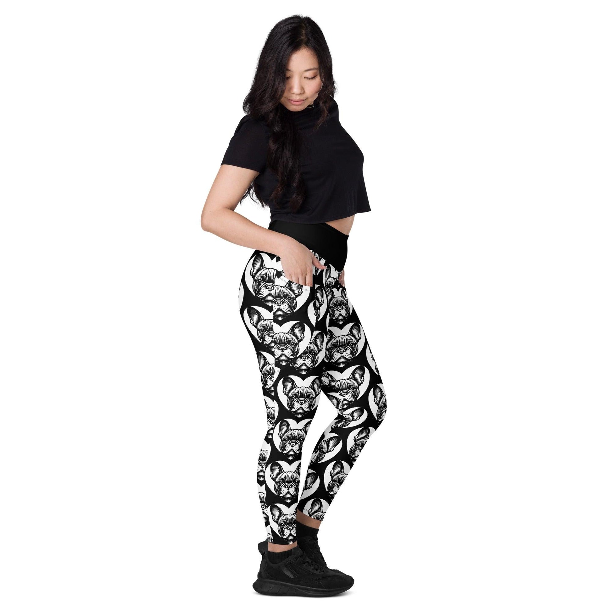 Dog breed leggings with pockets - FRENCH BULLDOG - HERTTAHOUND
