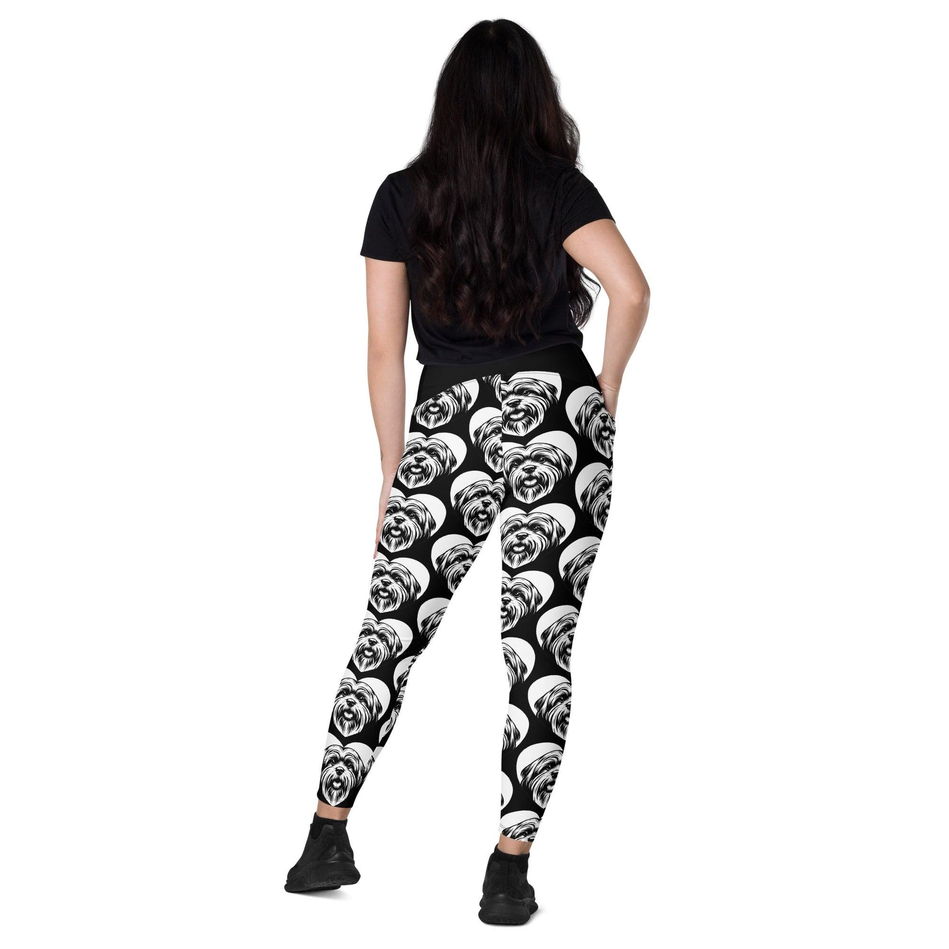 Dog breed leggings with pockets - LHASA APSO - HERTTAHOUND