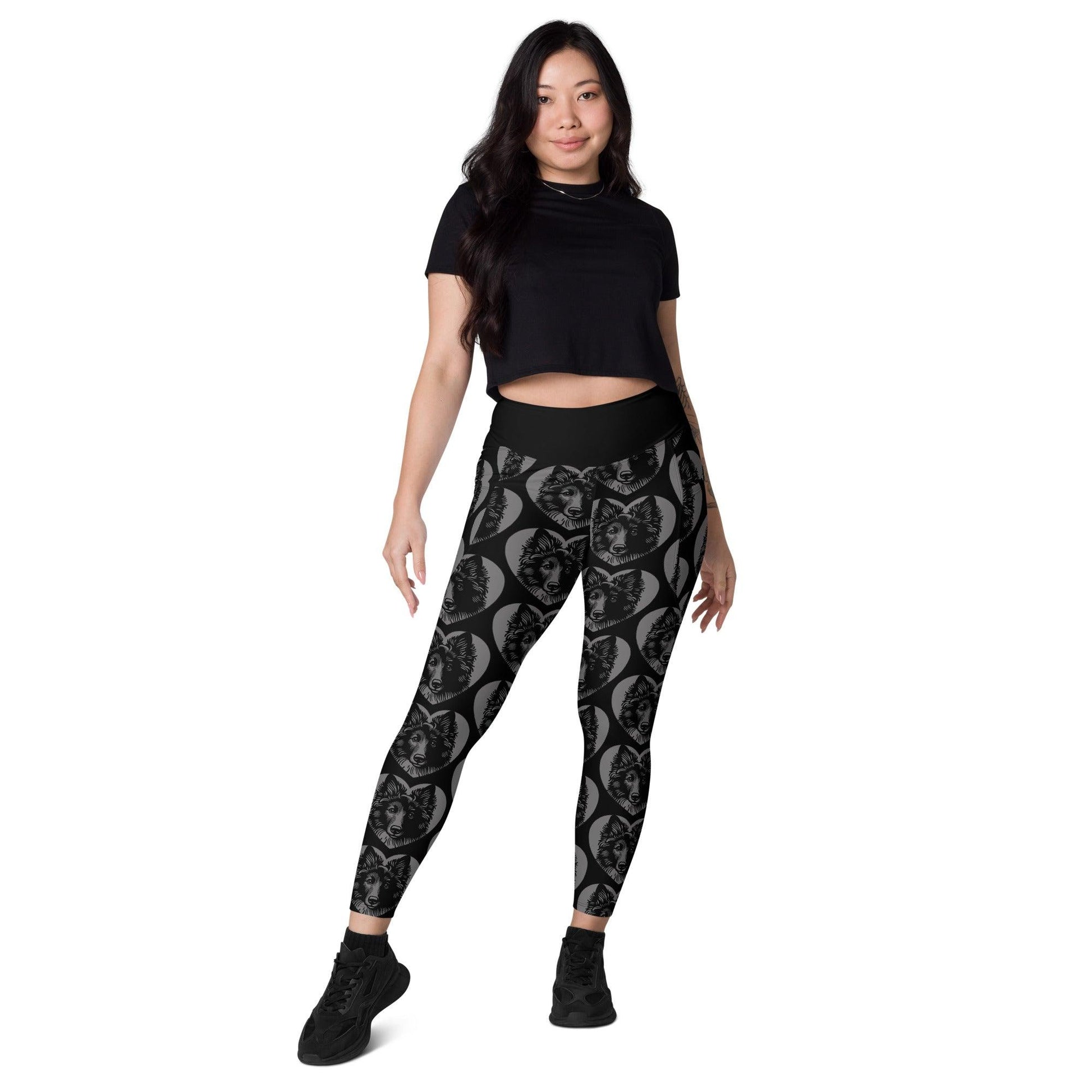 Dog breed leggings with pockets - MUDI - HERTTAHOUND - grey
