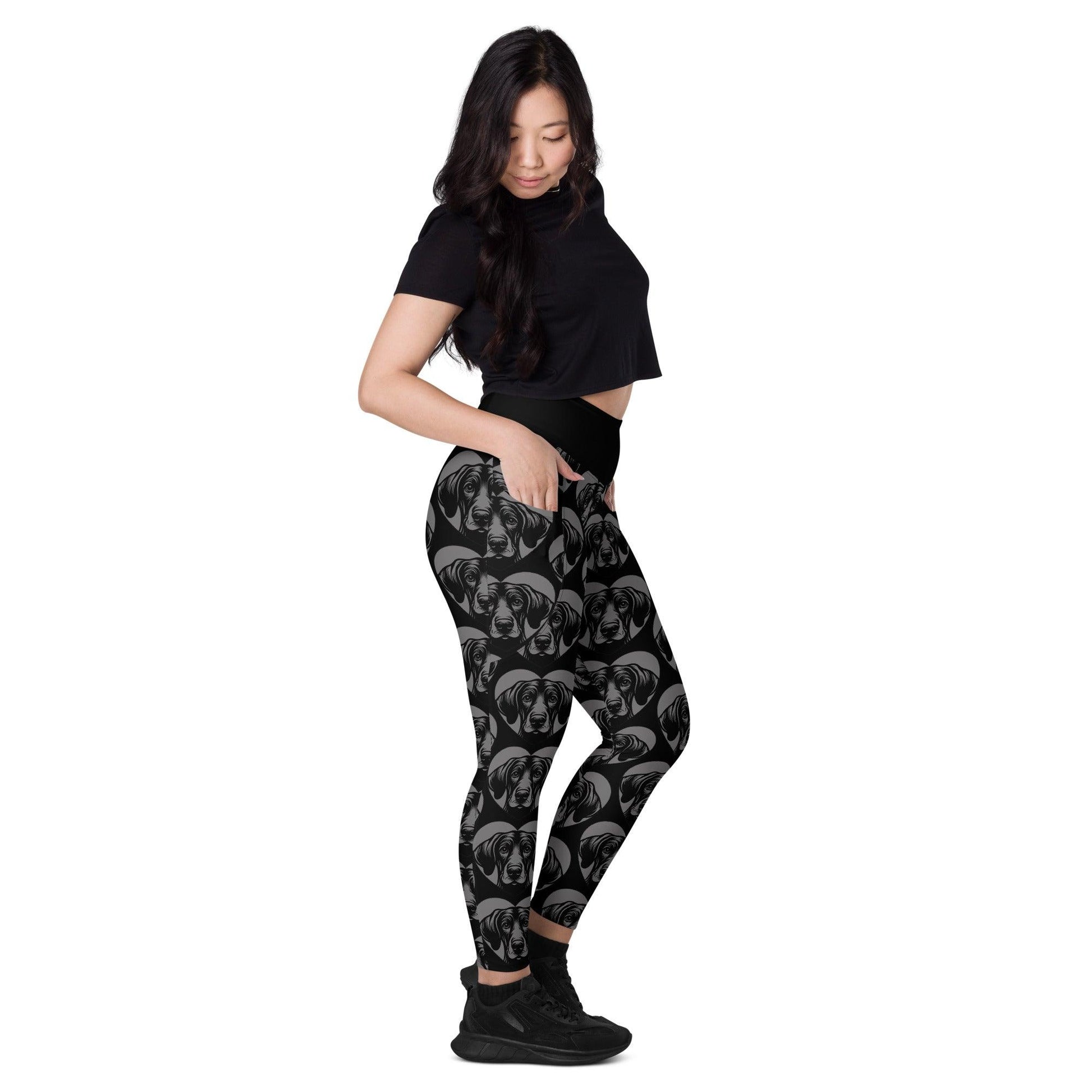 Dog breed leggings with pockets - PLOTT HOUND - HERTTAHOUND - grey
