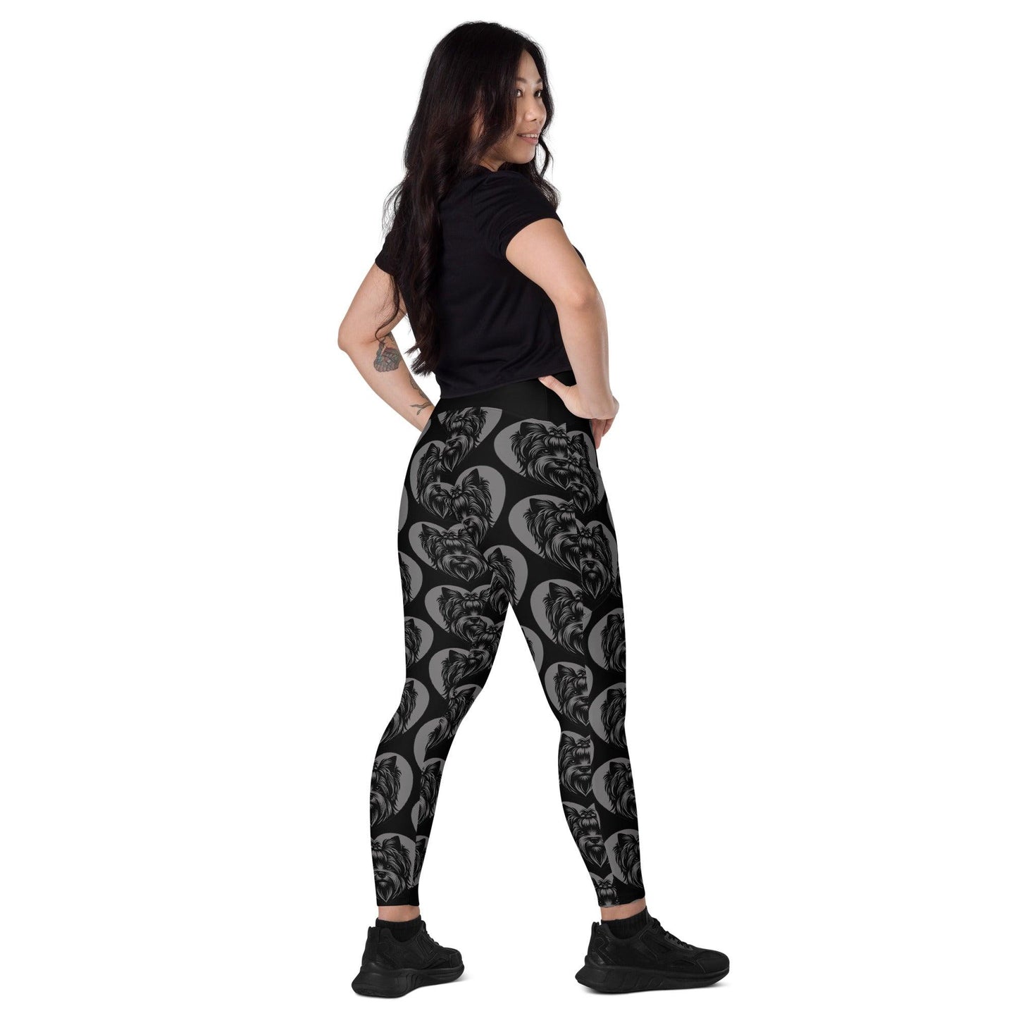Dog breed leggings with pockets - SILKY TERRIER - HERTTAHOUND - grey