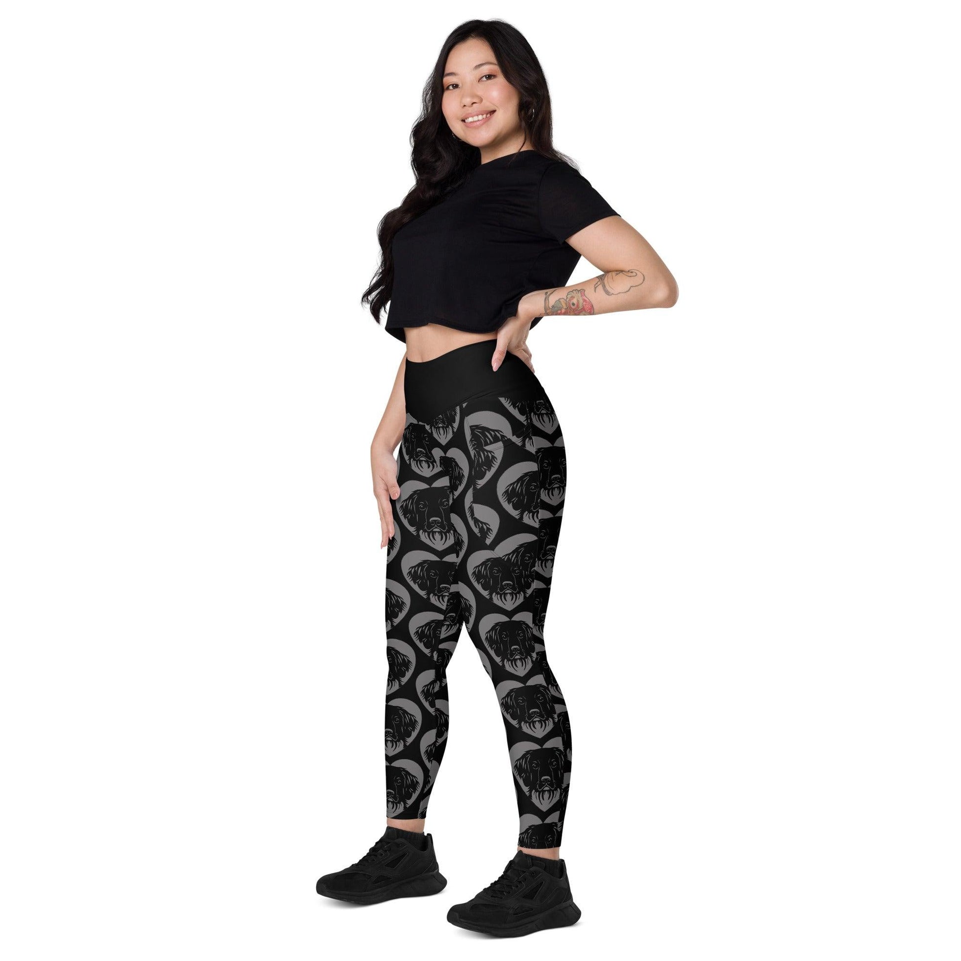 Dog breed leggings with pockets - STABYHOUN - HERTTAHOUND - grey