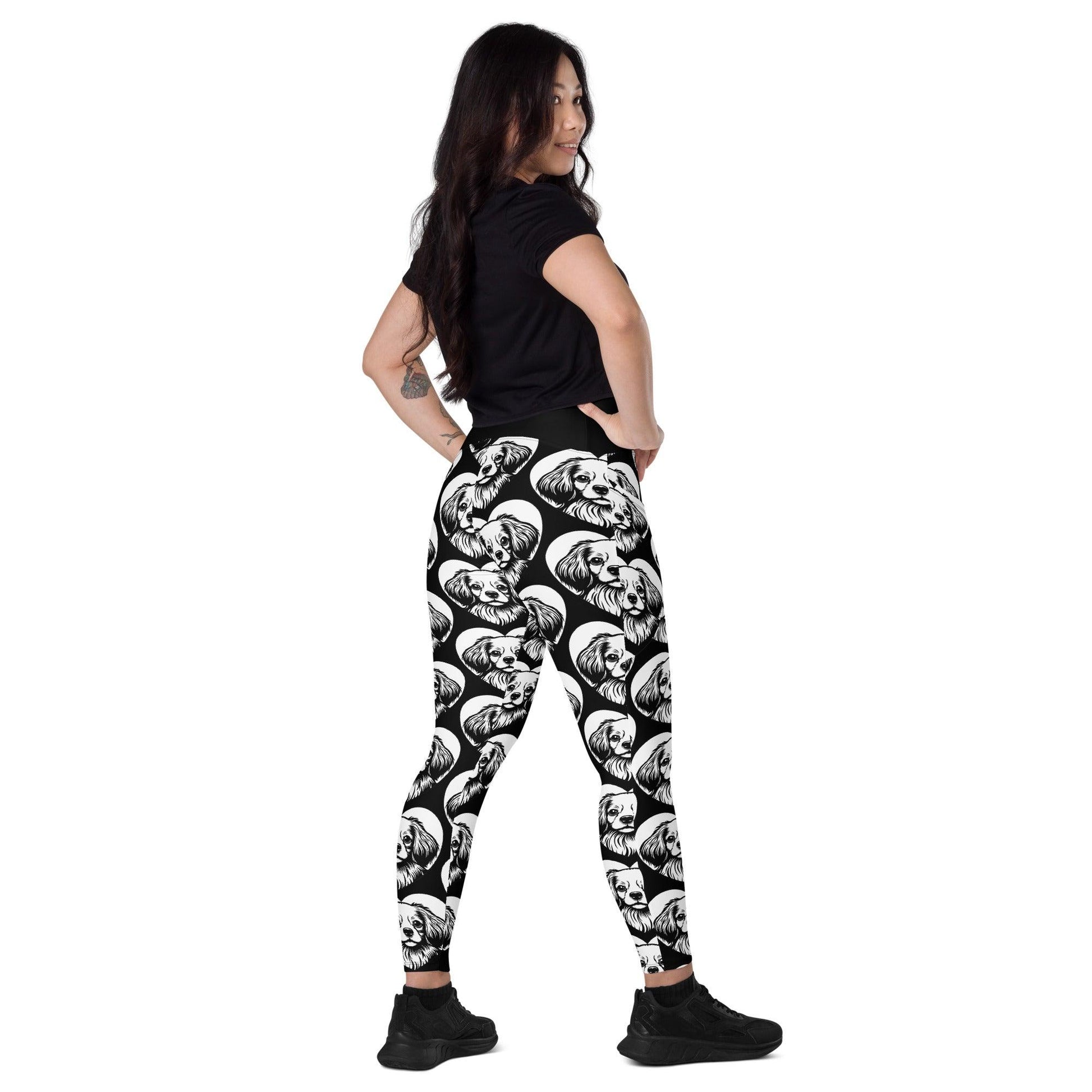 Dog breed leggings with pockets - TIBETAN SPANIEL - HERTTAHOUND