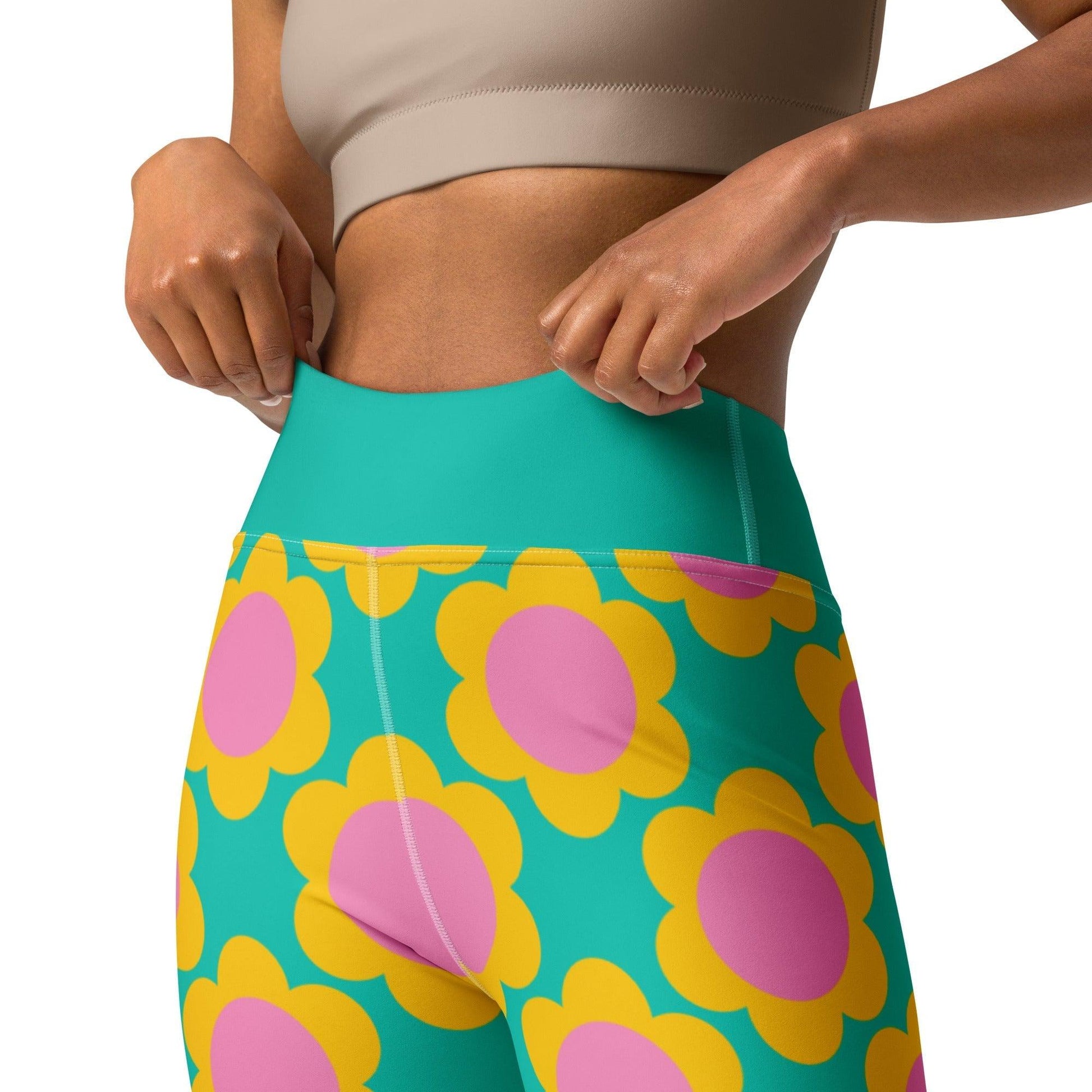 Yoga leggings -2- ELLIE - Classic floral print