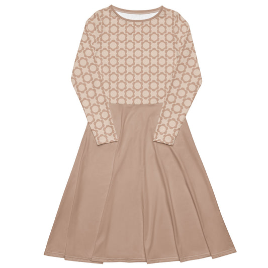 Midi Dress - ELLIE BLOOM tender beige