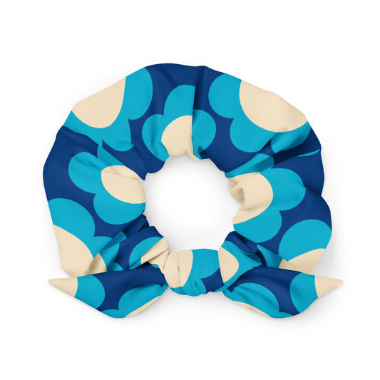 Scrunchie - ELLIE blue - Classic Flower Print