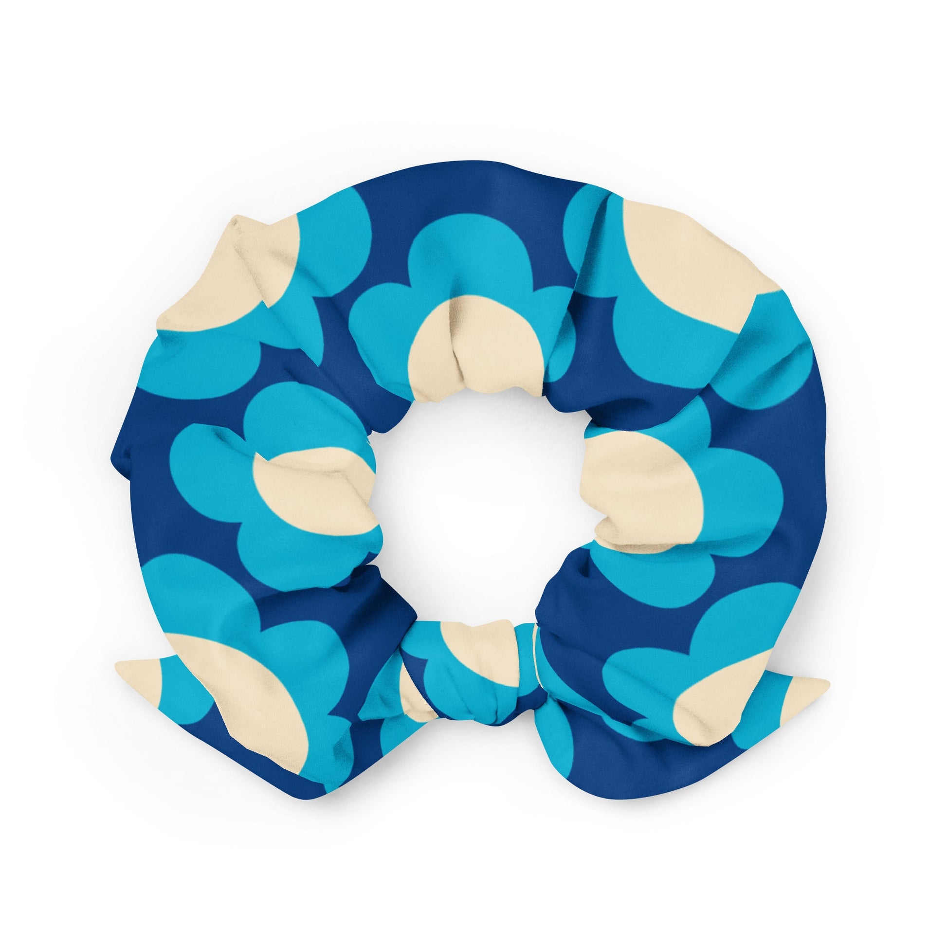 Scrunchie - ELLIE blue - Classic floral print