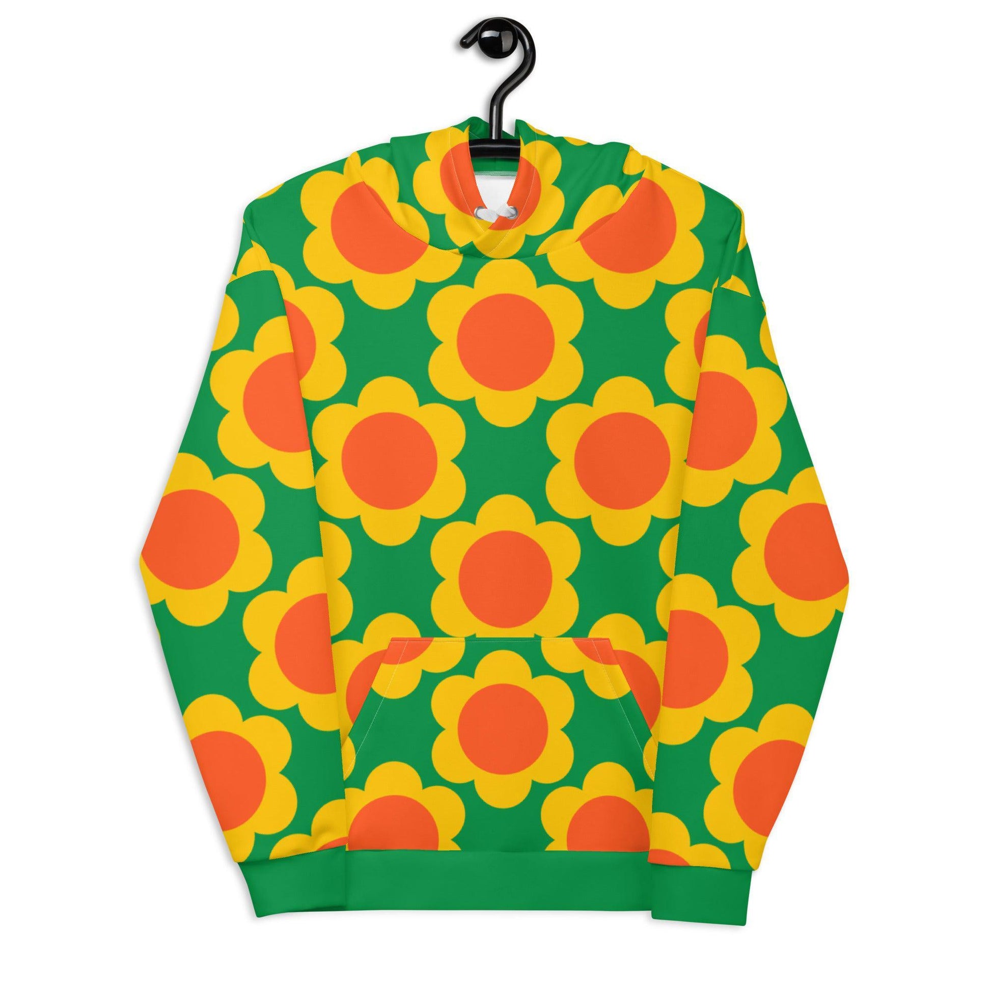 Hoodie - ELLIE green - Classic floral print 6XL
