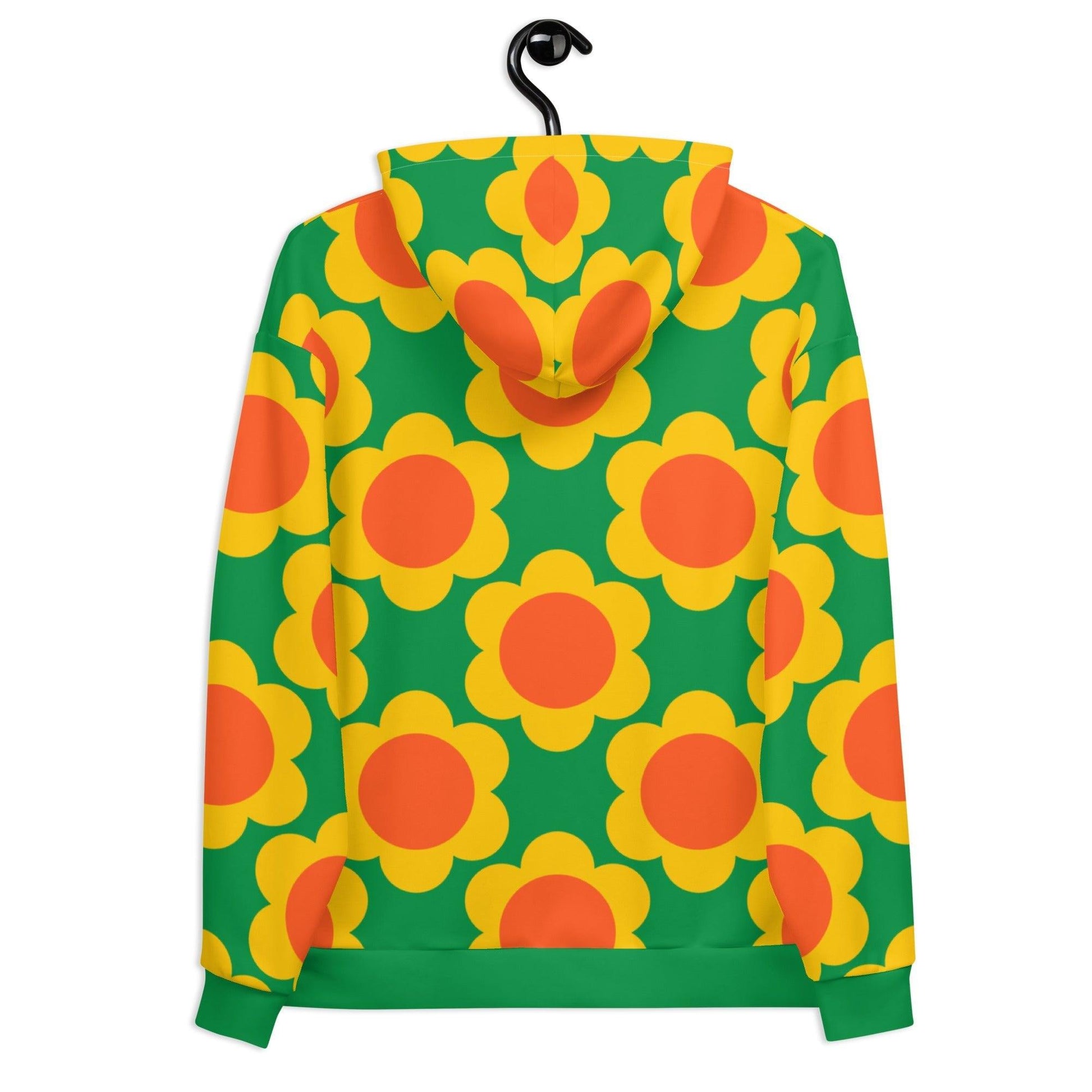 Hoodie - ELLIE green - Classic floral print
