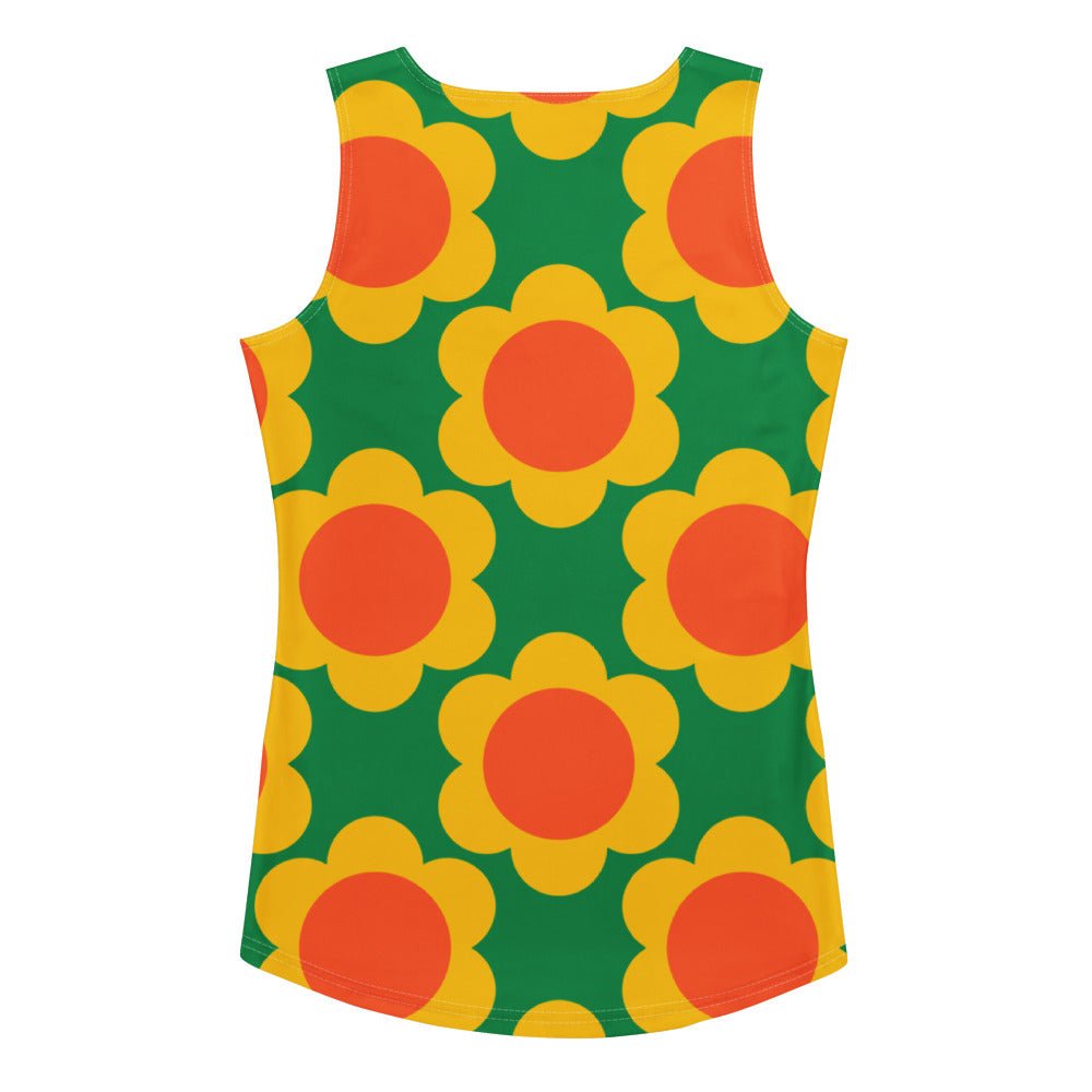 Tank top - ELLIE green - Classic floral print XL