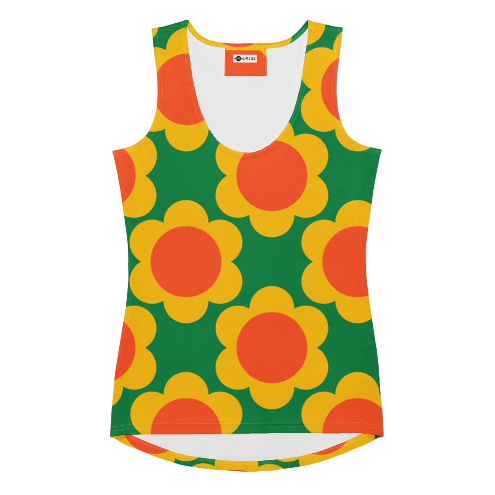 Tank top - ELLIE green - Classic floral print