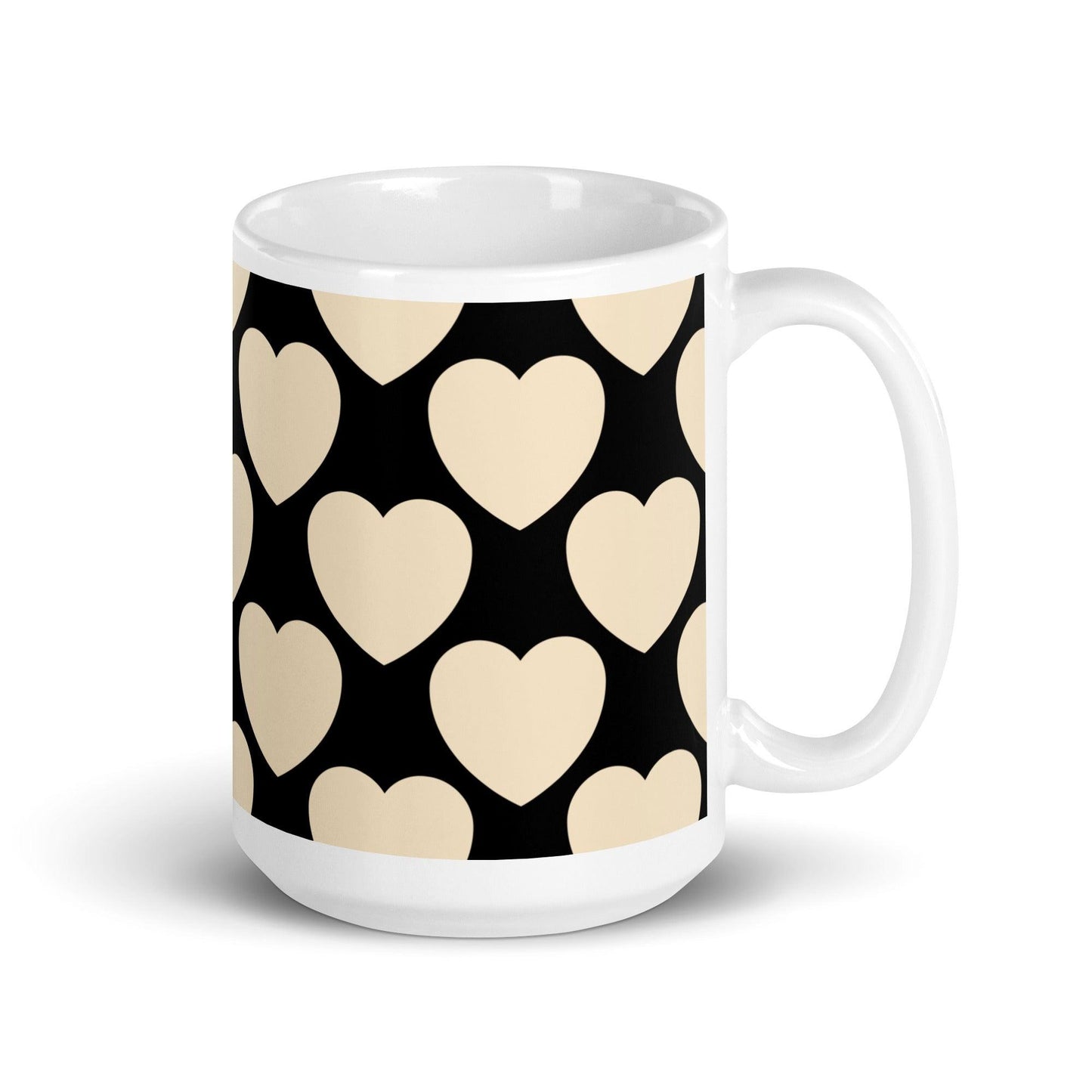 Mug - ELLIE LOVE black - Bold heart print