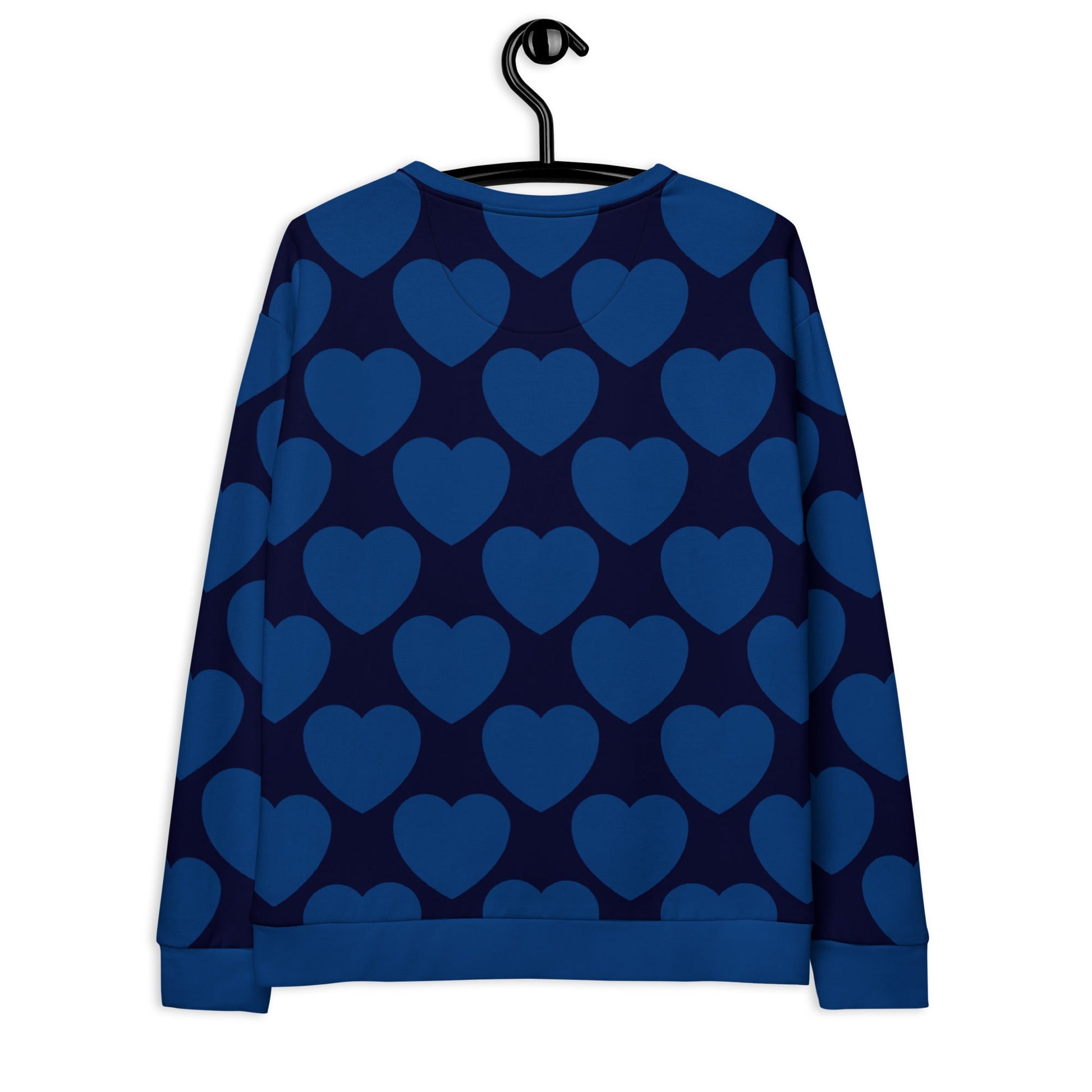 Sweatshirt - ELLIE LOVE dark blue - Bold heart print