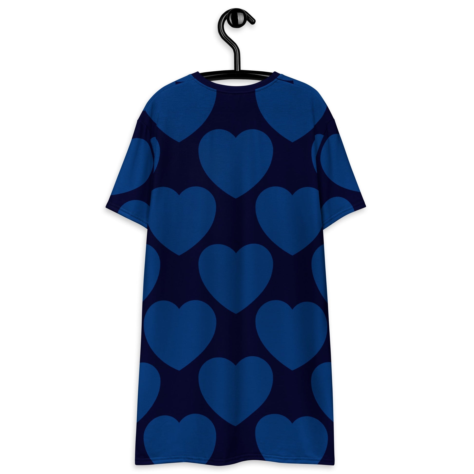 T-shirt dress - ELLIE LOVE dark blue - Bold heart print