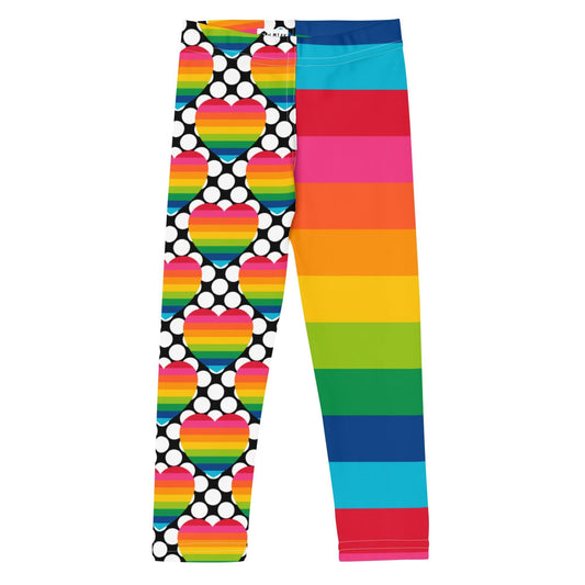 Kids' Leggings - ELLIE LOVE DOT rainbow - Bold Heart Print