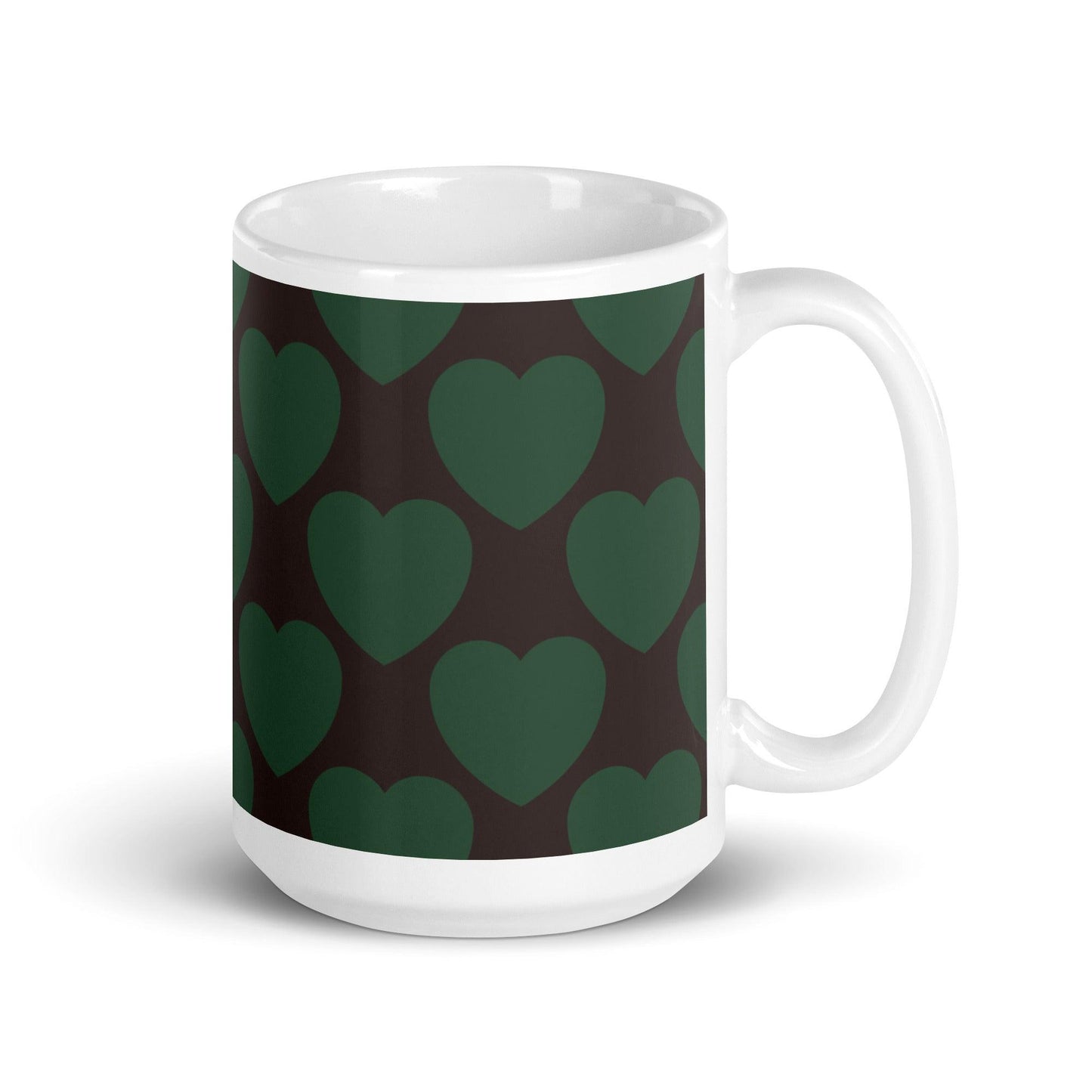 Mug - ELLIE LOVE forest - Bold heart print 15oz