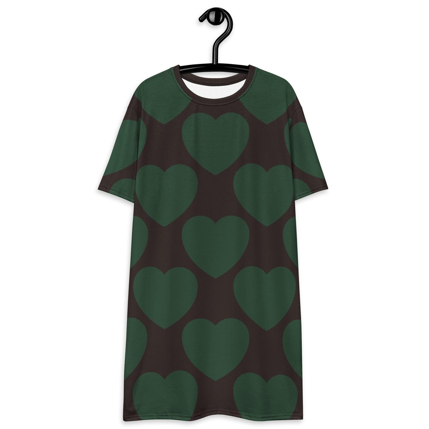 T-shirt dress - ELLIE LOVE forest - Bold heart print 6XL