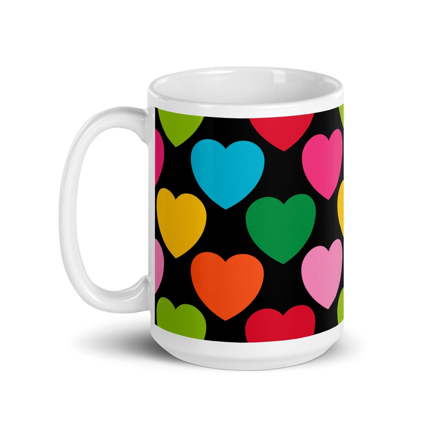 Mug - ELLIE LOVE mix black - Bold heart print