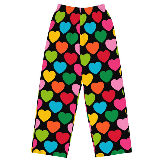 Pants - ELLIE LOVE mix black - Bold Heart Print