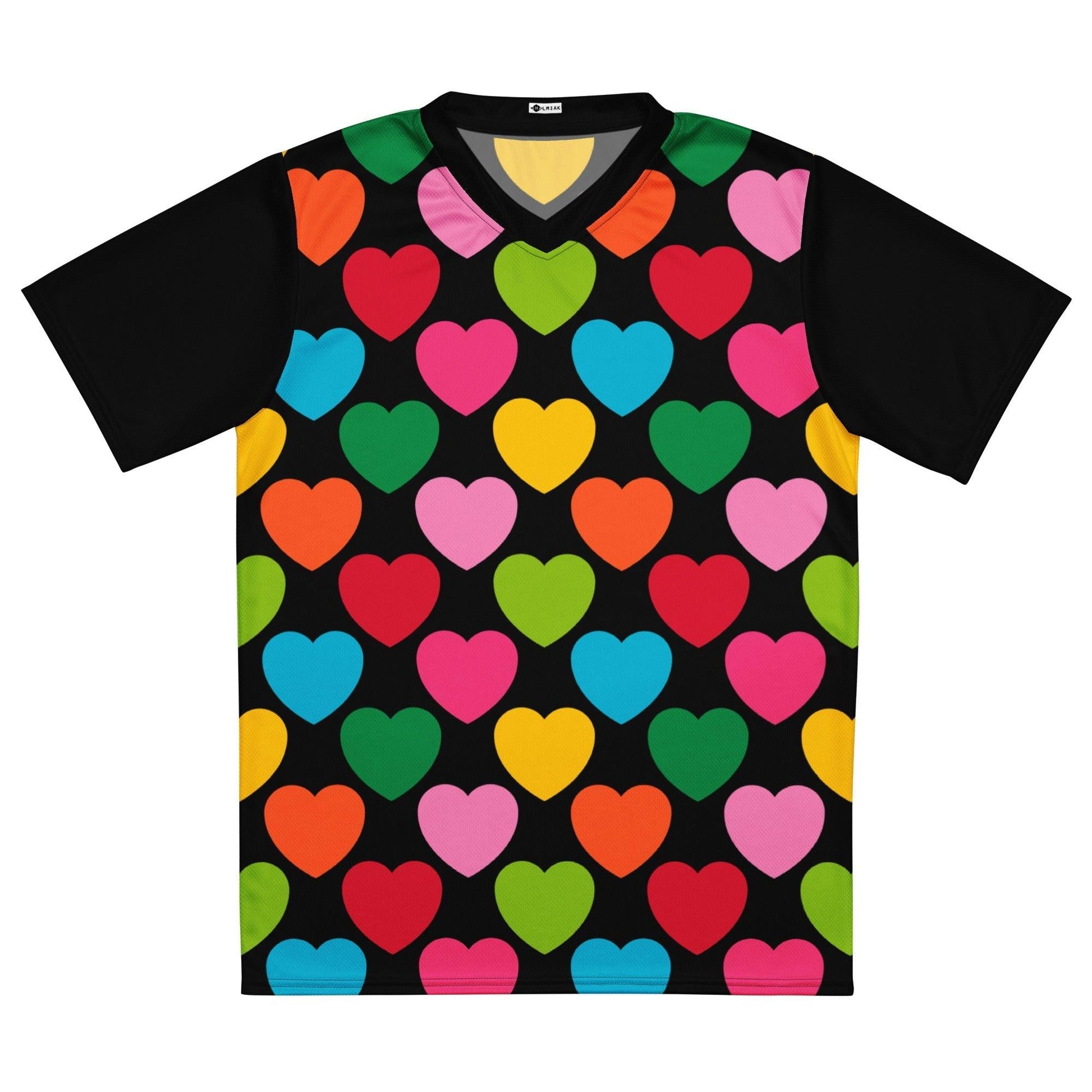 Sports Jersey - ELLIE LOVE mix black - Bold heart print 6XL