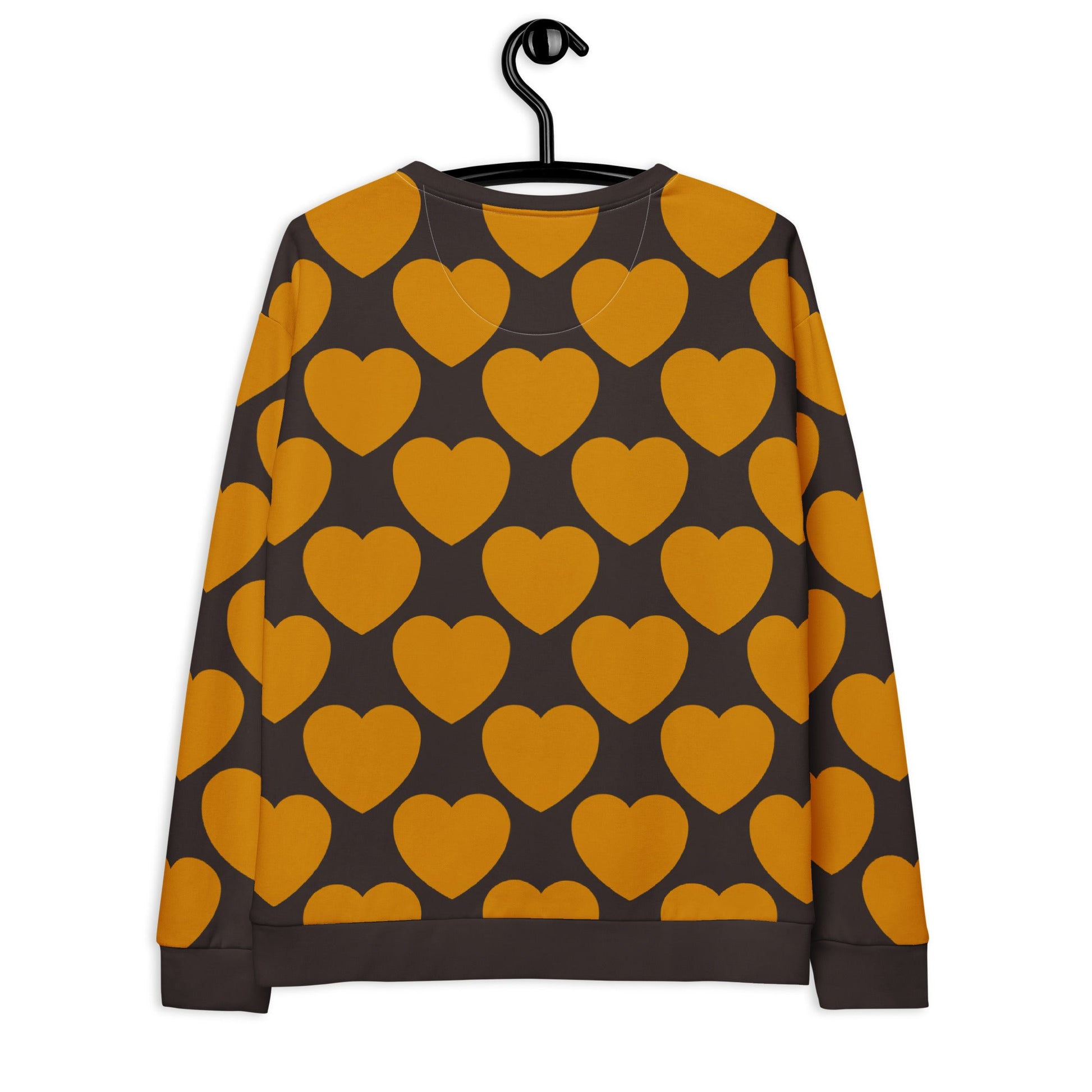 Sweatshirt - ELLIE LOVE orange brown - Bold heart print